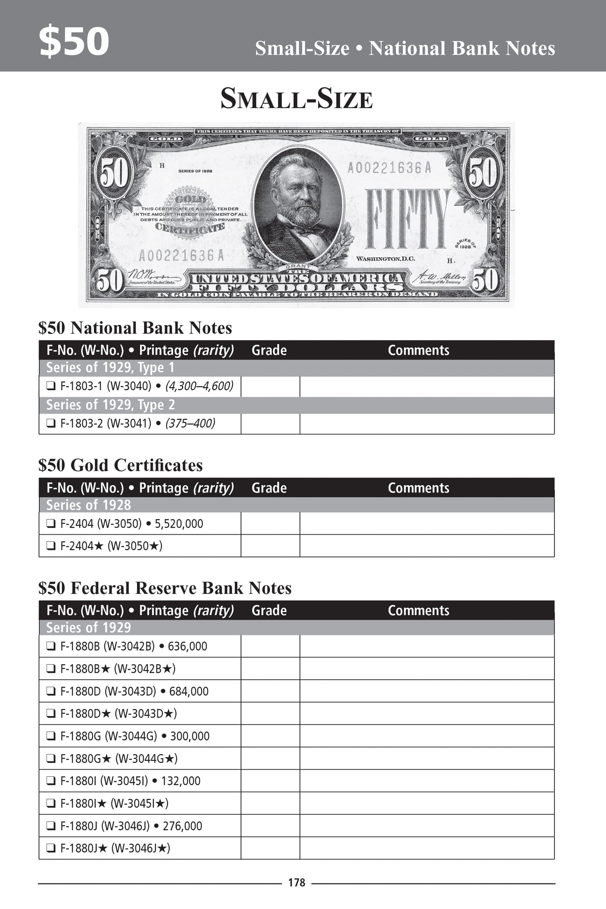 Check List & Records: Check List and Record Book of United States Paper Money