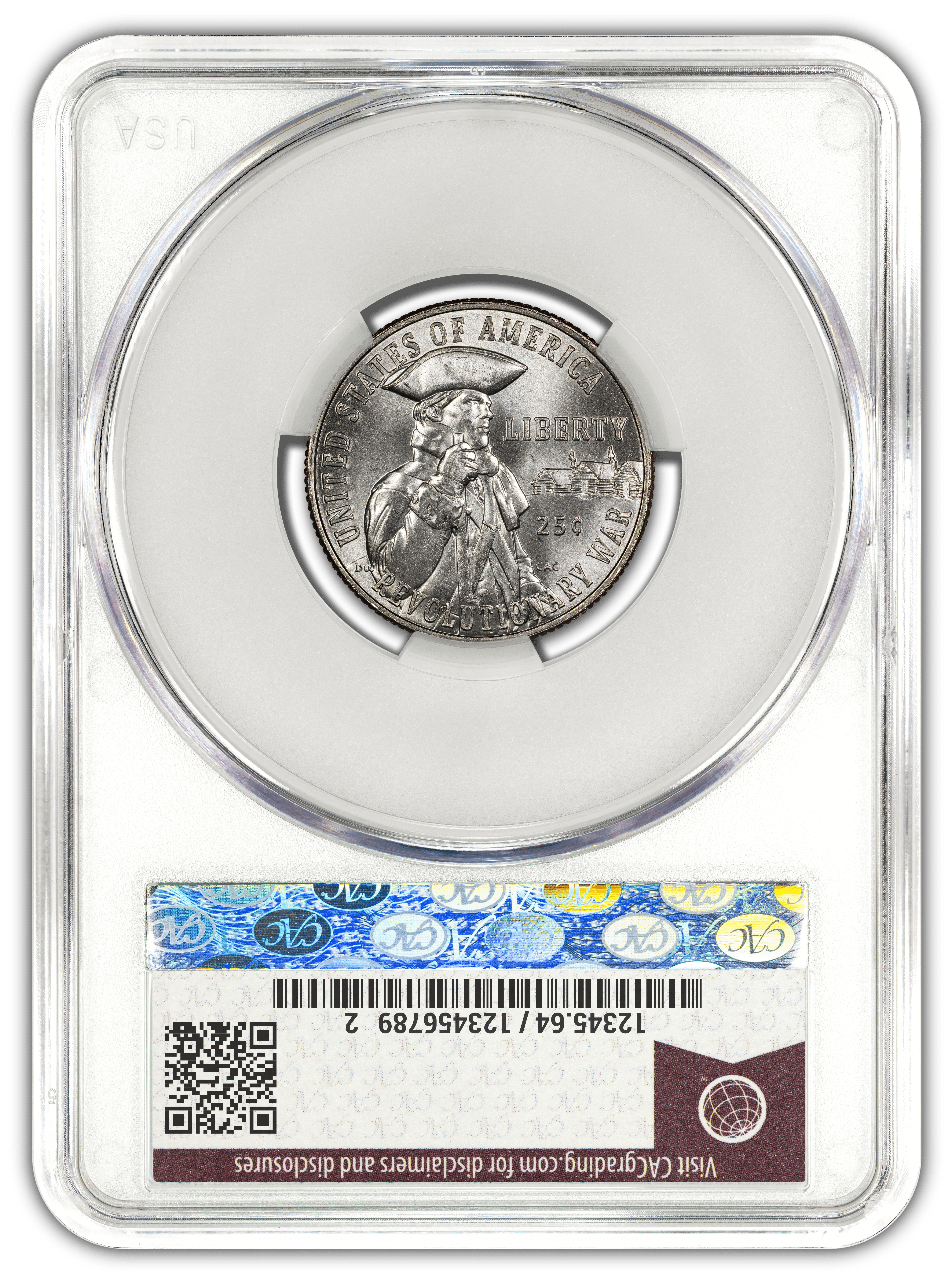 1776~2026-D Revolutionary War Quarter - CAC MS64 Official Red Book® Label - Image 2