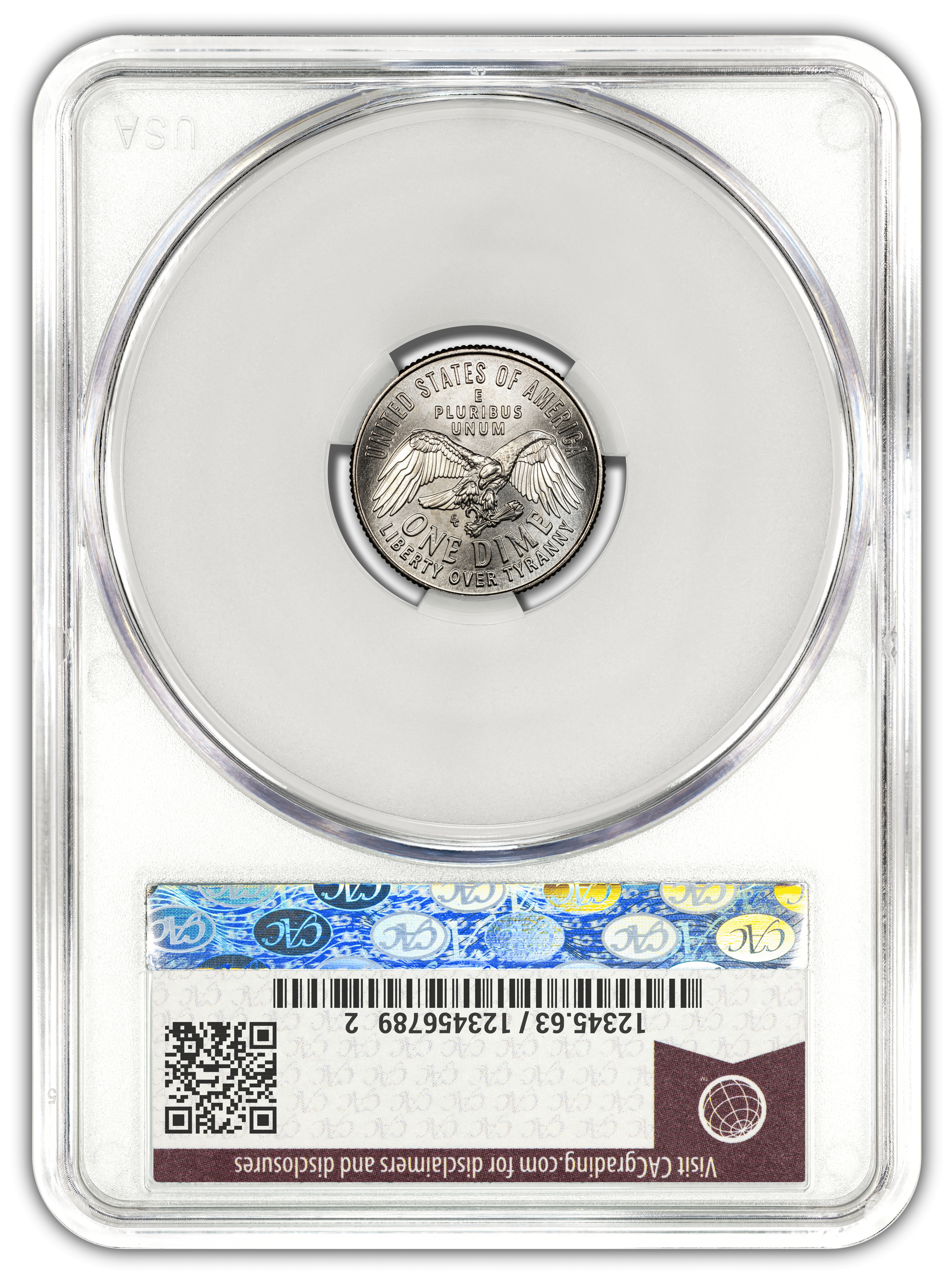1776~2026-P Emerging Liberty Dime - CAC MS63 Official Red Book® Label - Image 2