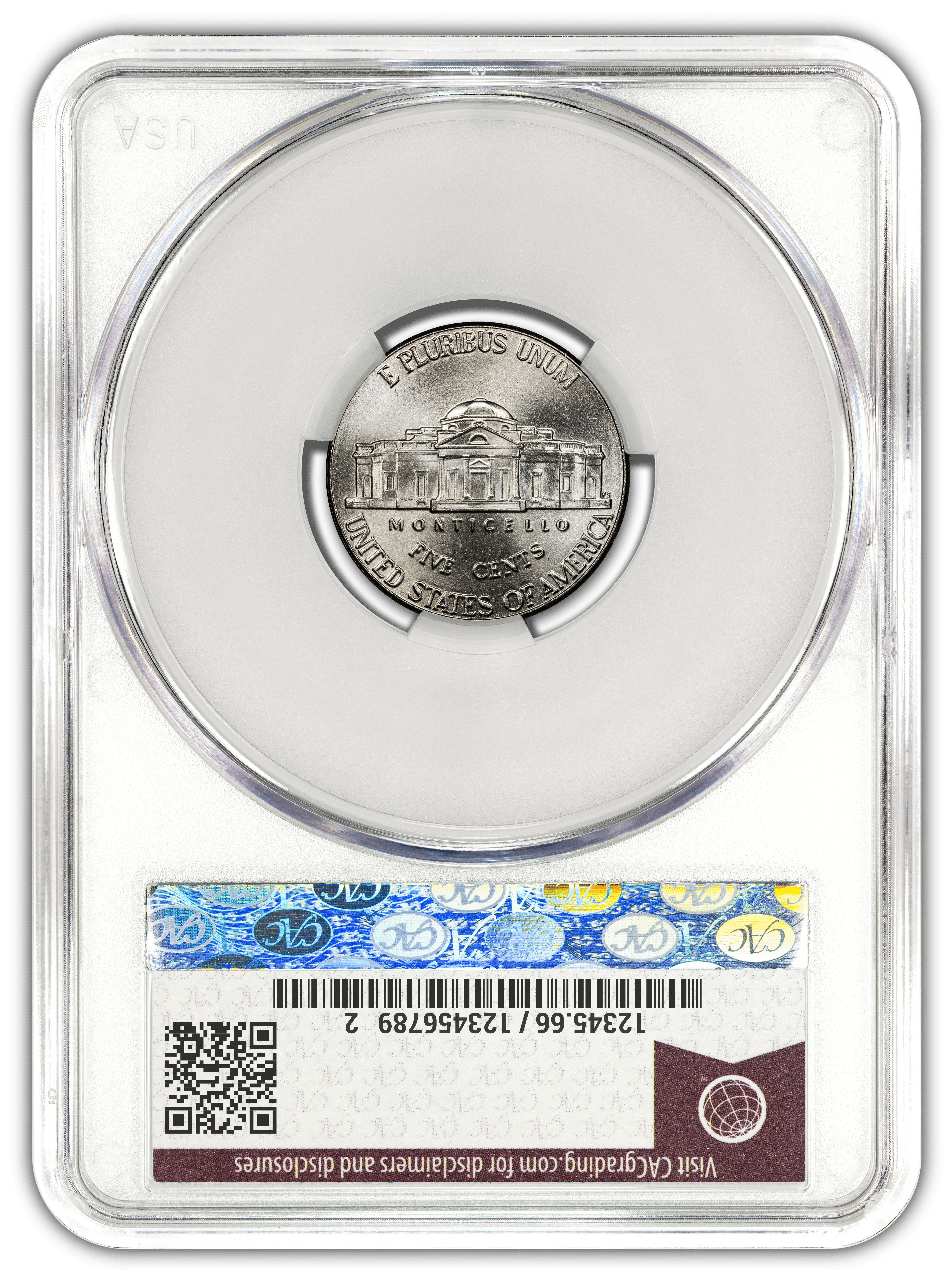 1776~2026-P Nickel - CAC MS66 Official Red Book® Label - Image 2