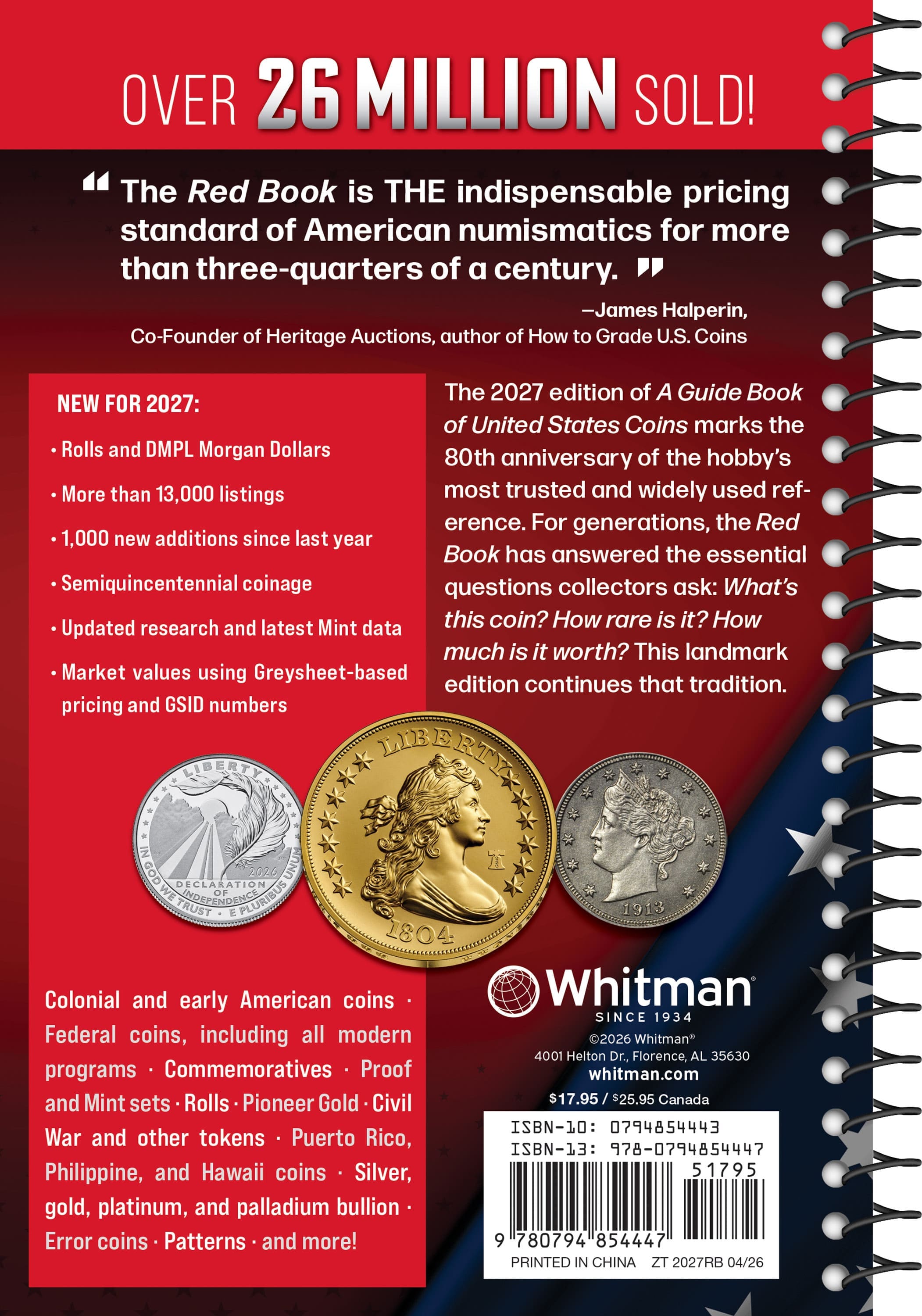 The Official Red Book®: A Guide Book of United States Coins, 2027