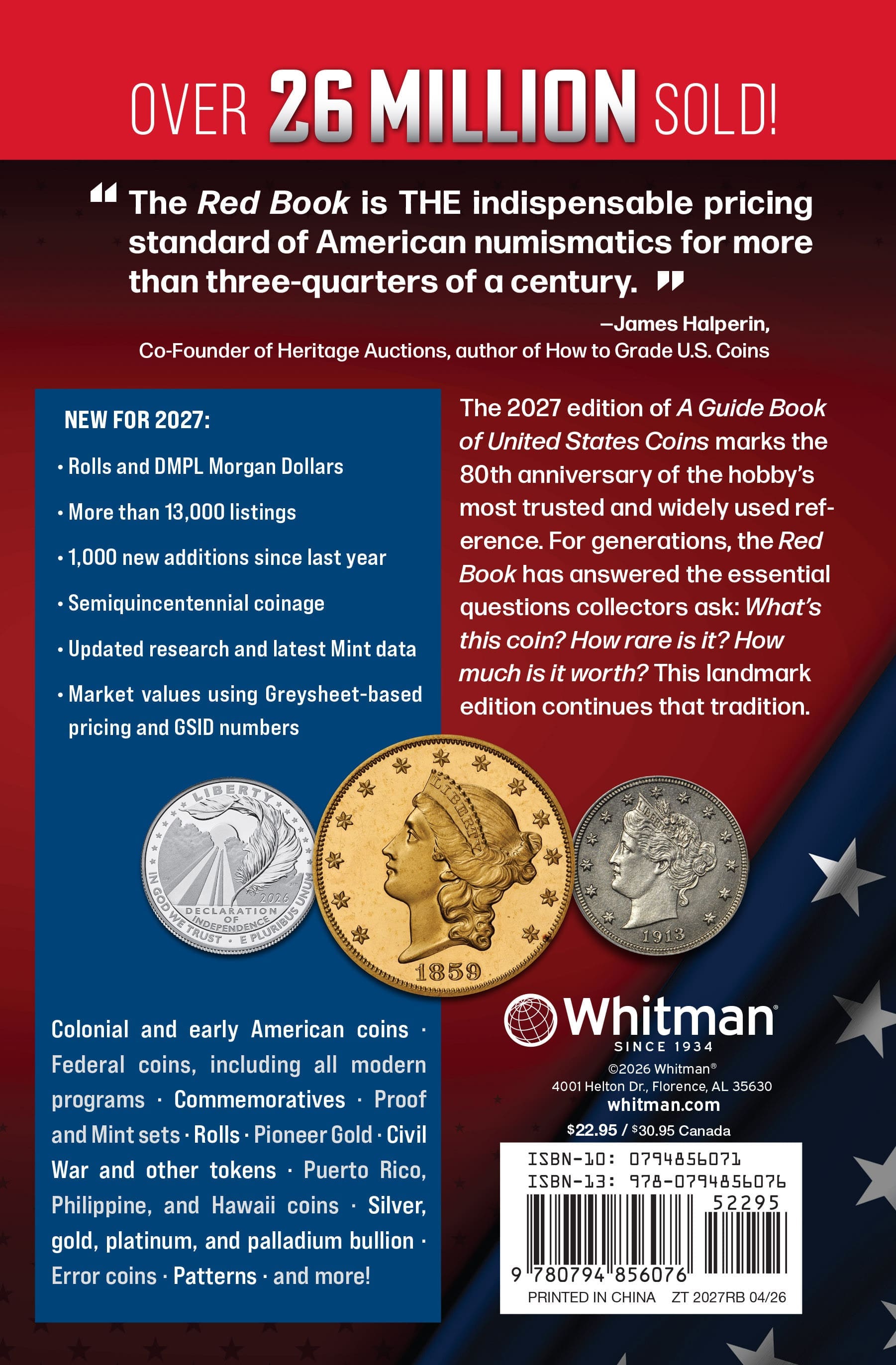 The Official Red Book®: A Guide Book of United States Coins, 2027 – U.S. 250th Anniversary Special Collector’s Edition