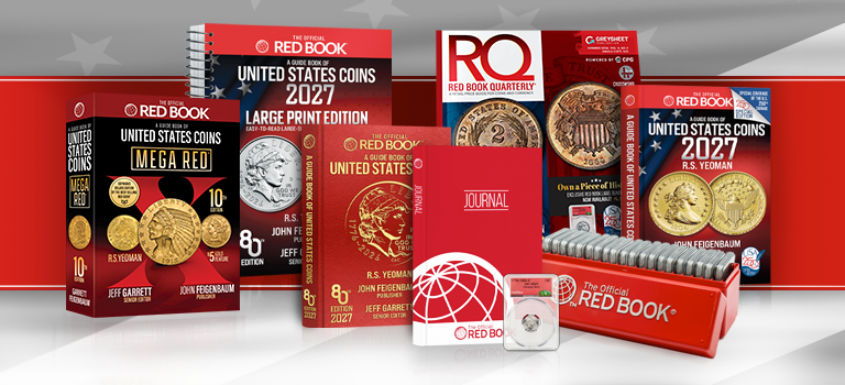 Several Red Book products on display showing this years collection celebrating 80 years.