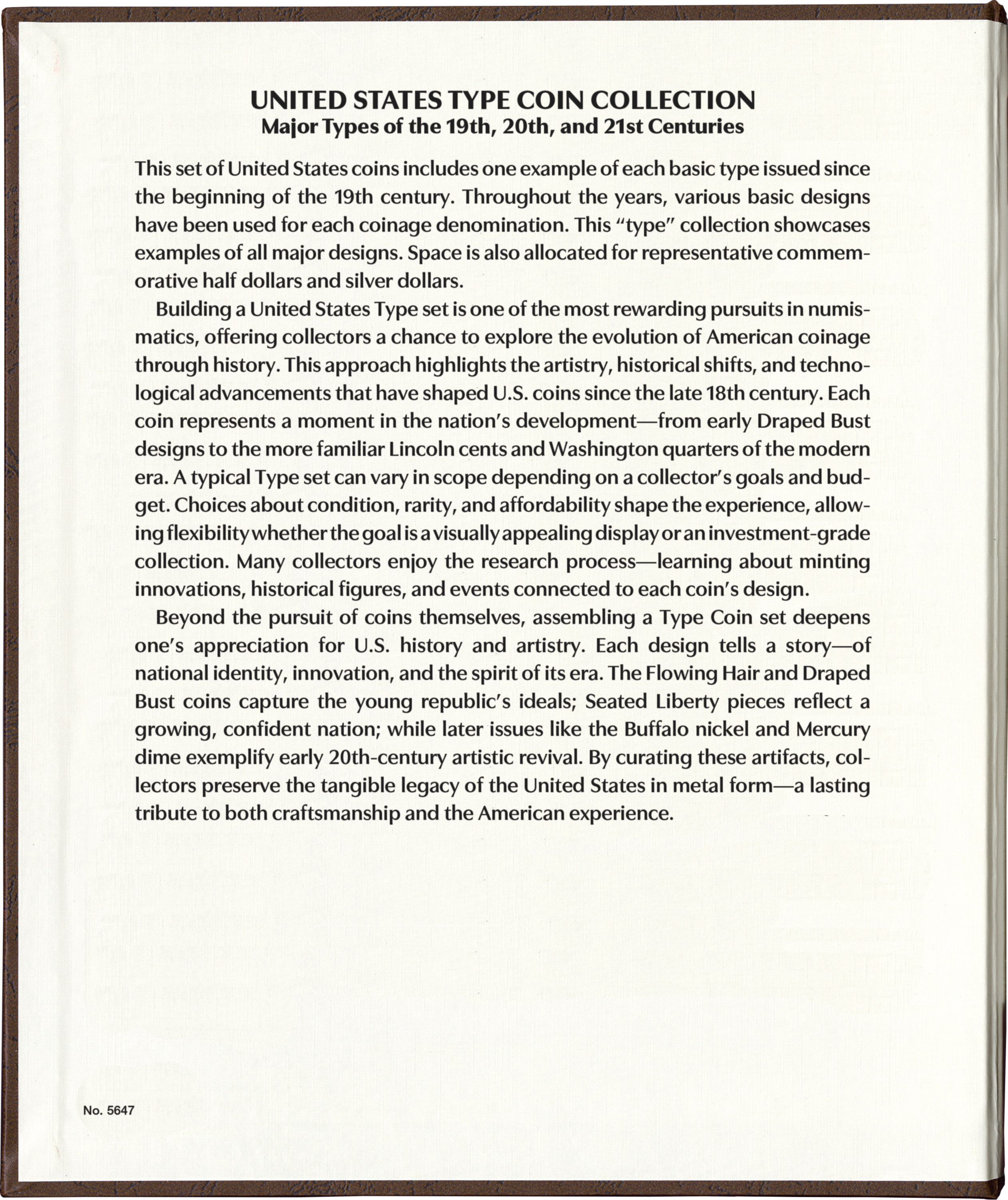 Whitman Prestige™ Coin Album – U.S. Type Coin Collection