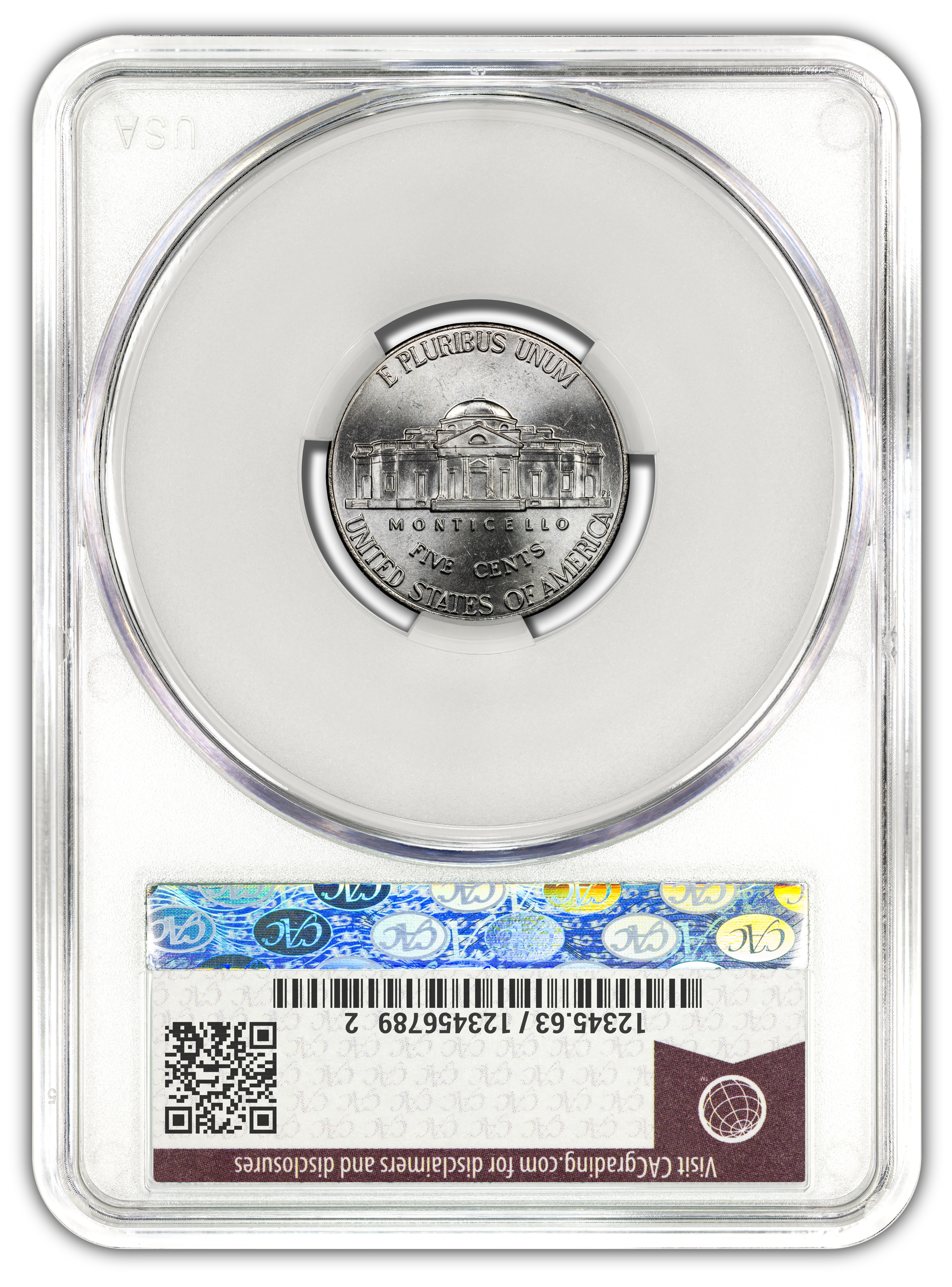 1776~2026-D Nickel - CAC MS63 Official Red Book® Label - Image 2