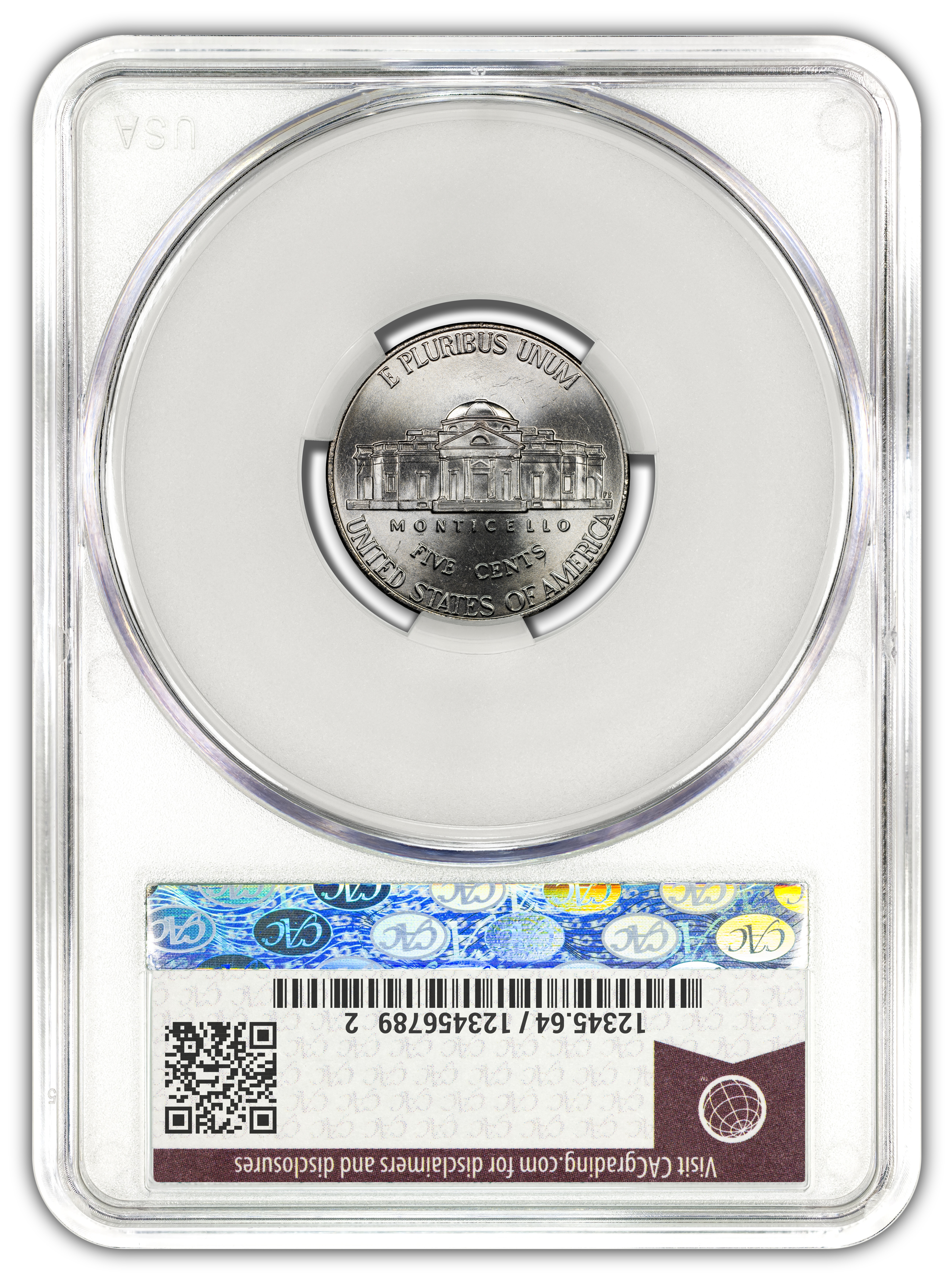 1776~2026-D Nickel - CAC MS64 Official Red Book® Label - Image 2