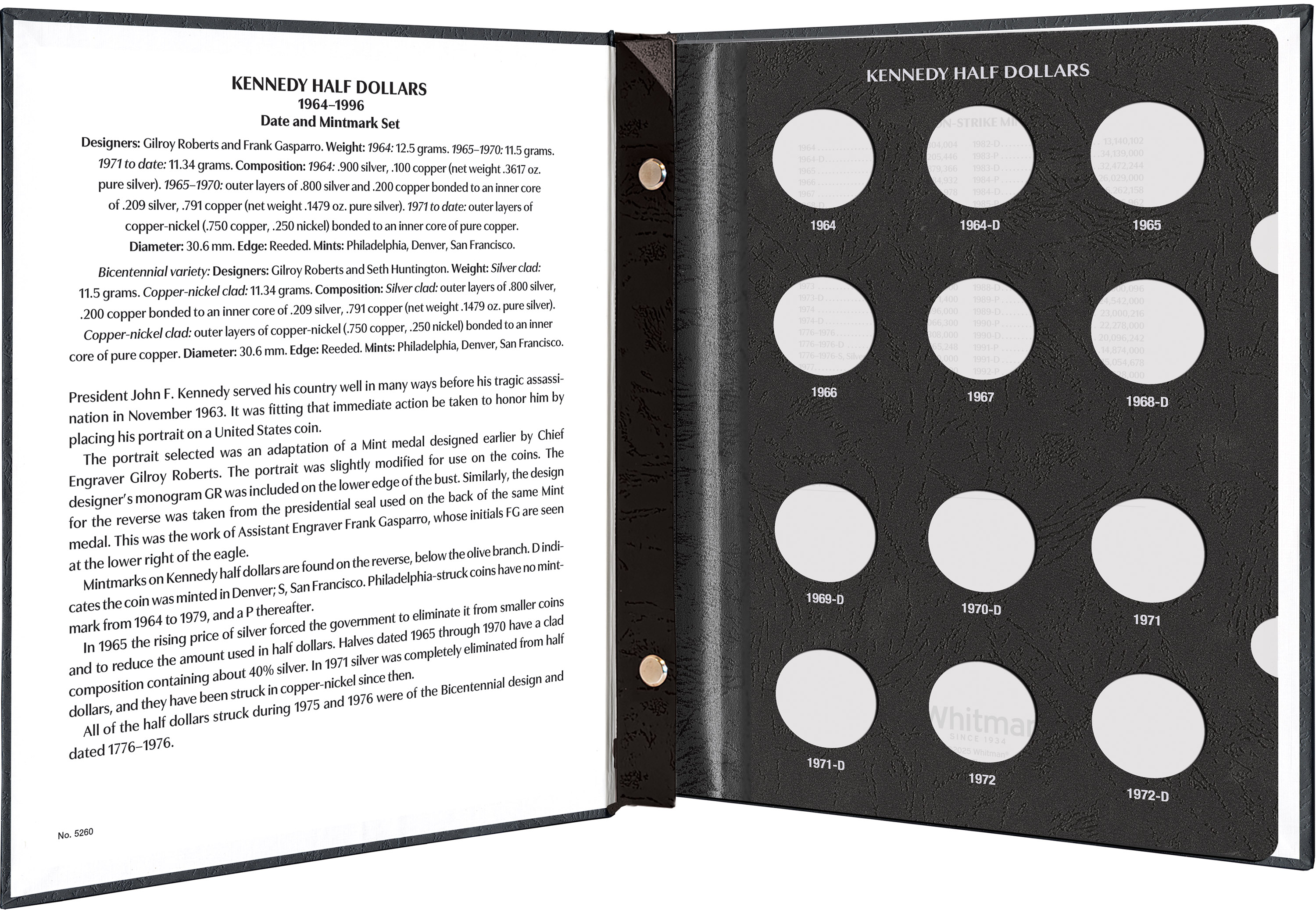 Kennedy Half Dollar Coin Collecting Starter Bundle (1964–Present) – 40 Coins + Album Set - Image 5