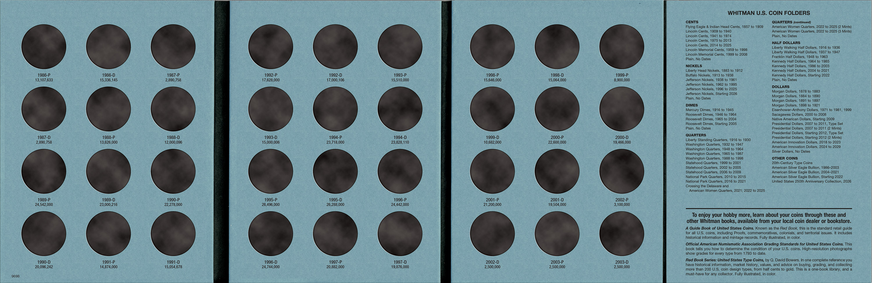 Official Whitman® Coin Folder 4-Volume Set – Kennedy Half Dollars Complete Collection: 1964 to Date - Image 7