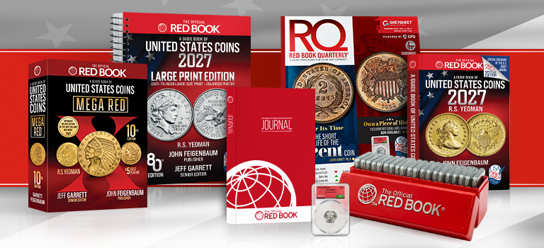 Several Red Book products on display showing this years collection celebrating 80 years.