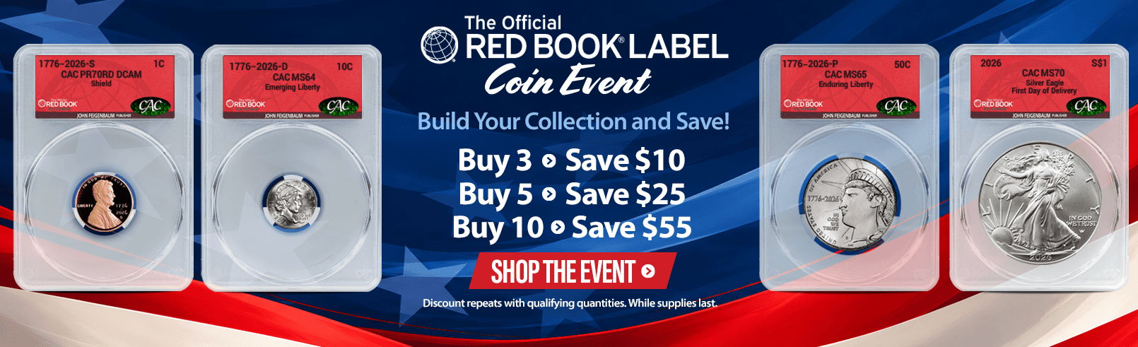 Several Red Book Label Coin Event