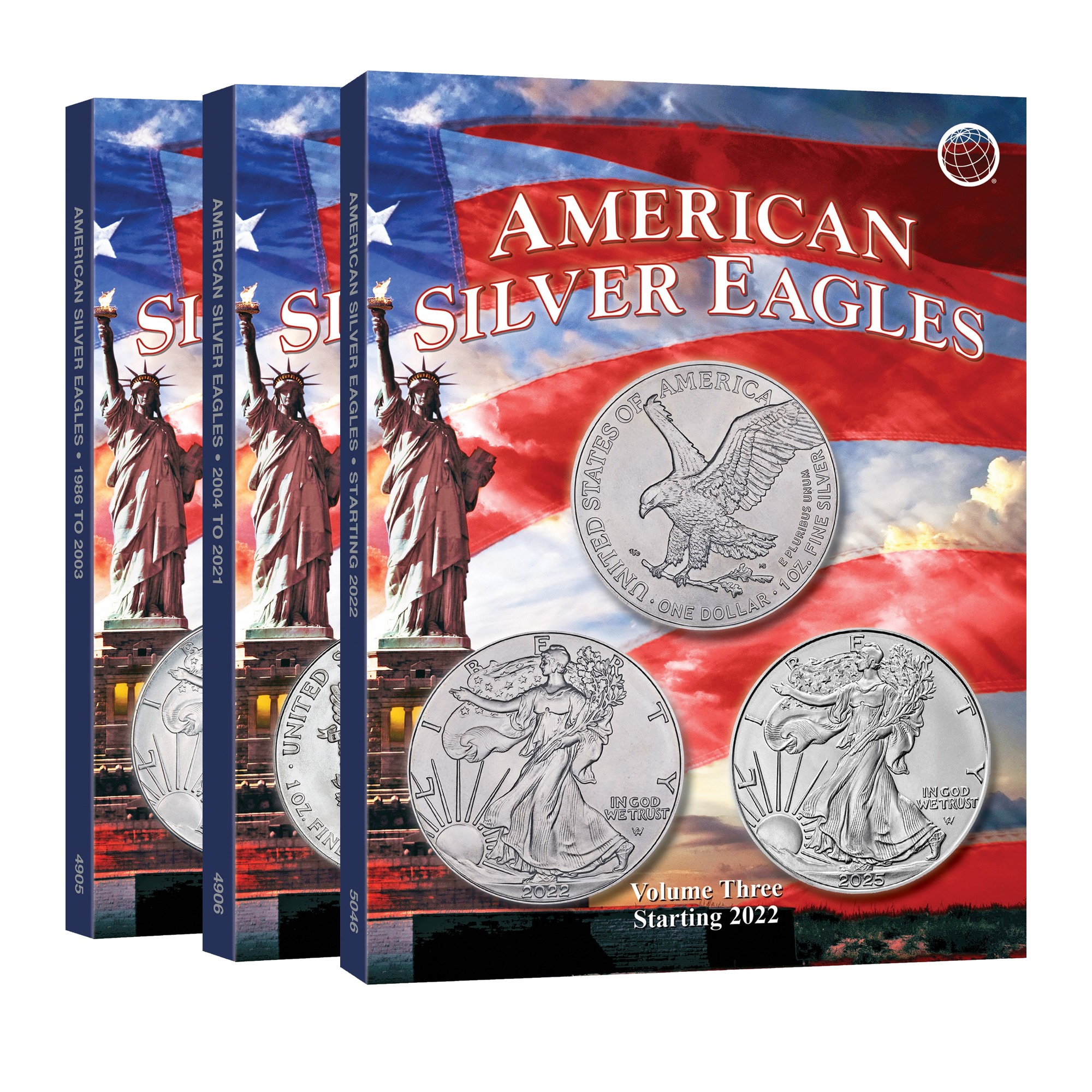 Official Whitman® Coin Folder 3-Volume Set – American Silver Eagles Complete Collection: 1986 to Date