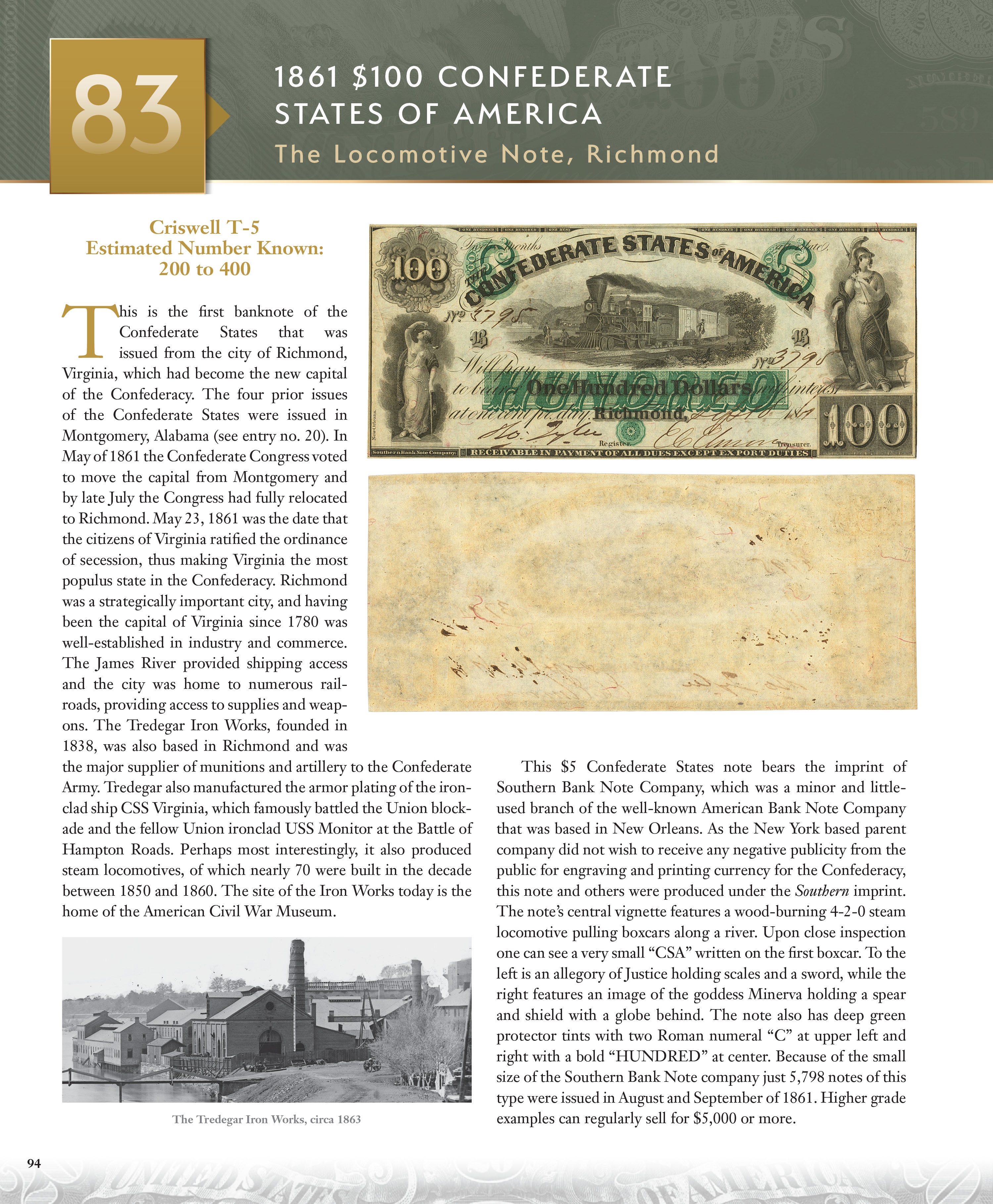 100 Greatest Series: 100 Greatest United States Paper Currency