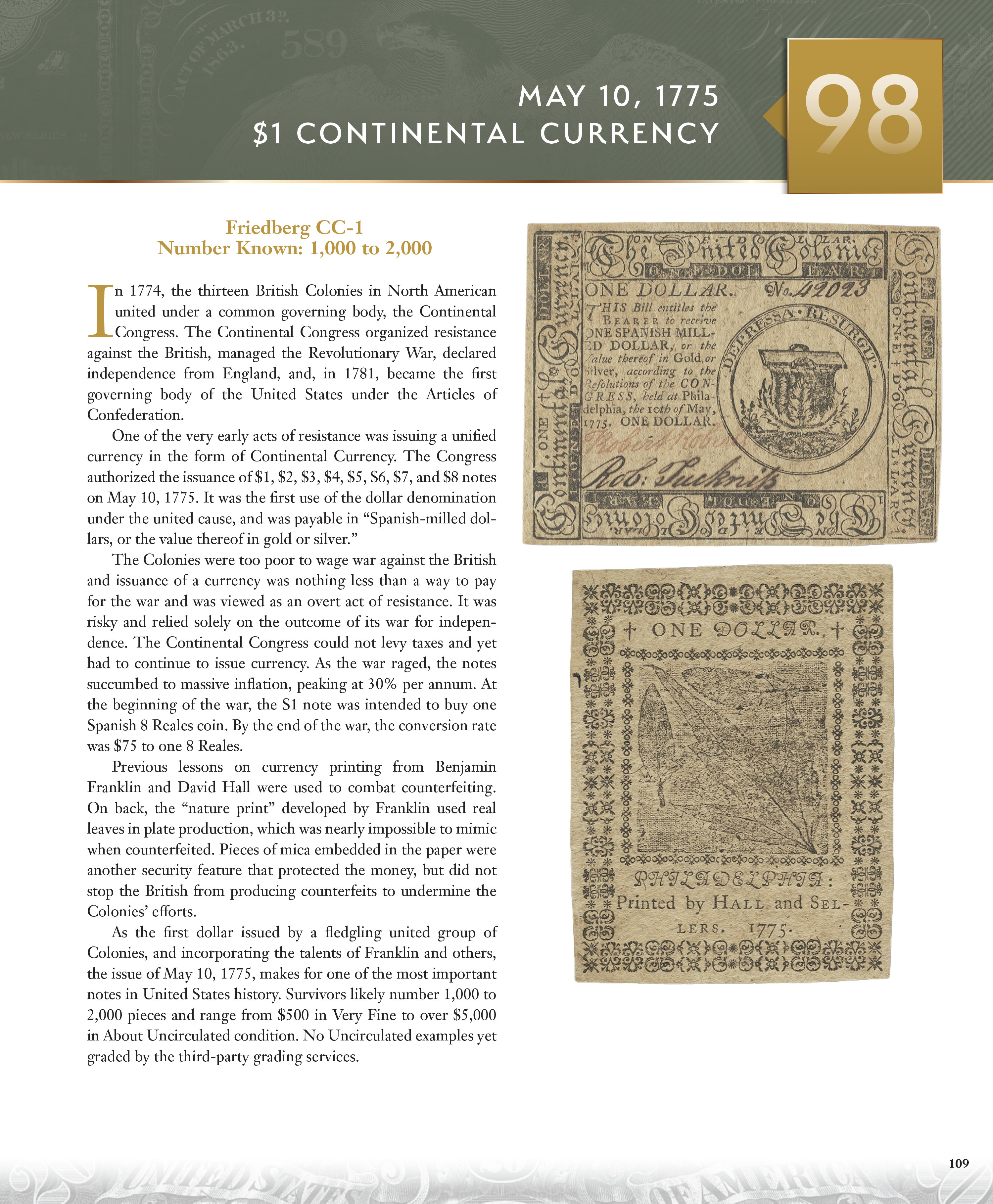 100 Greatest Series: 100 Greatest United States Paper Currency