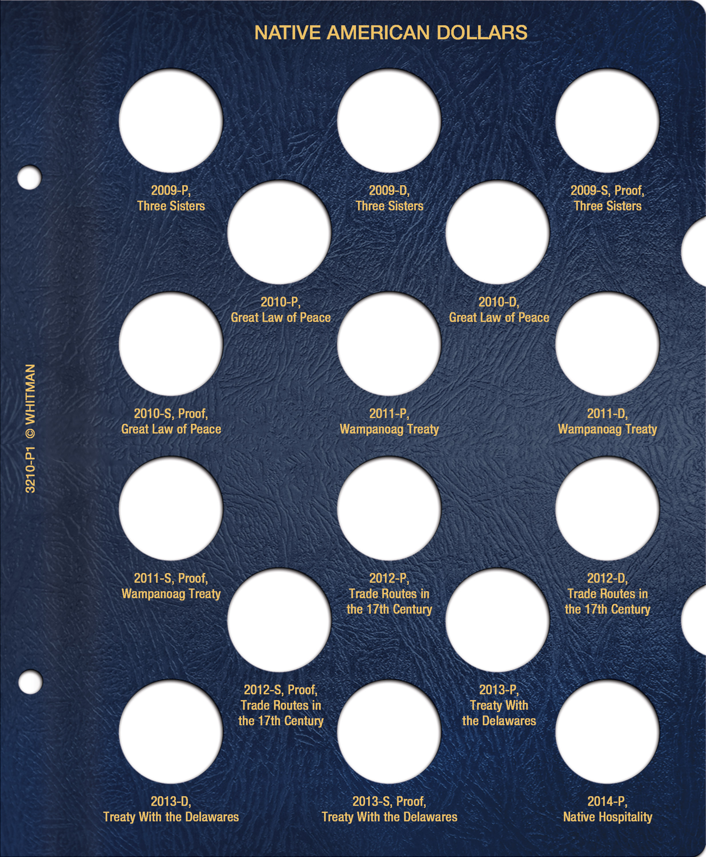 Whitman Classic® Coin Album – Native American Dollars: Starting 2009 (P, D, & S Mints)