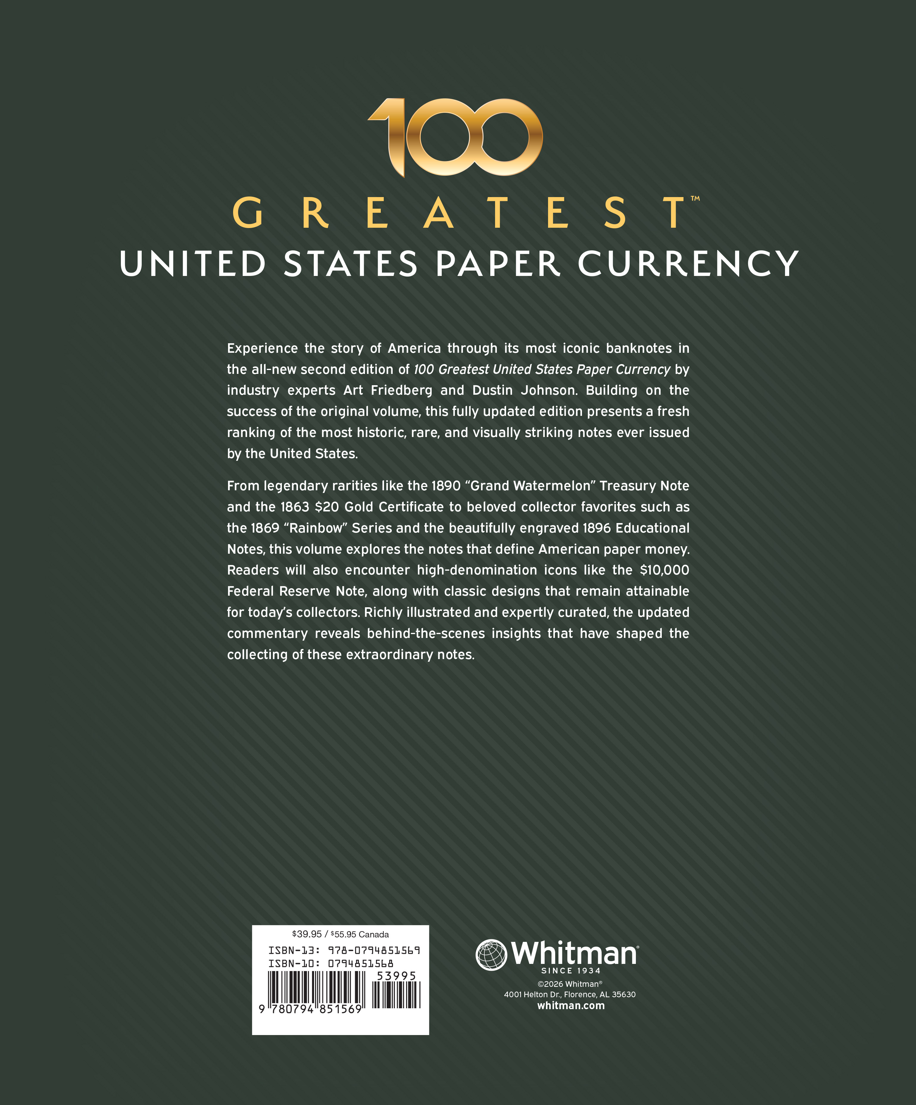 100 Greatest Series: 100 Greatest United States Paper Currency