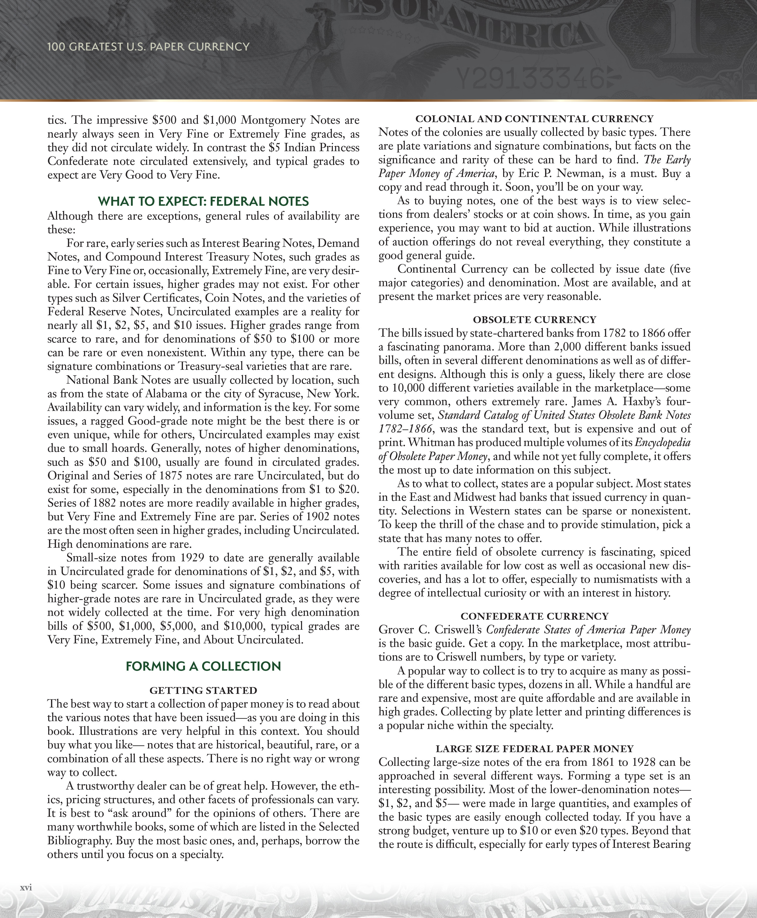 100 Greatest Series: 100 Greatest United States Paper Currency