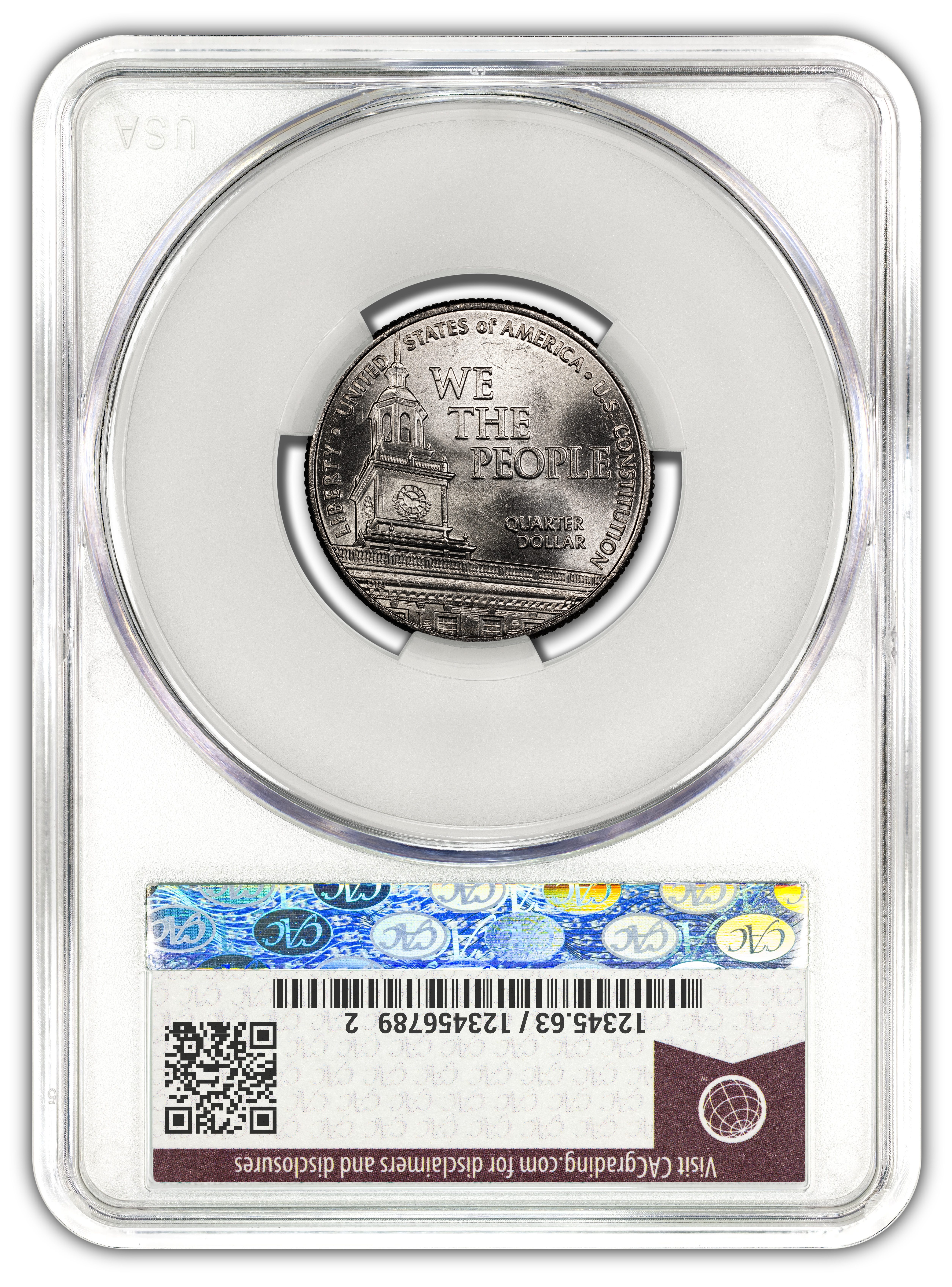 1776~2026-D U.S. Constitution Quarter - CAC MS63 Official Red Book® Label - Image 2