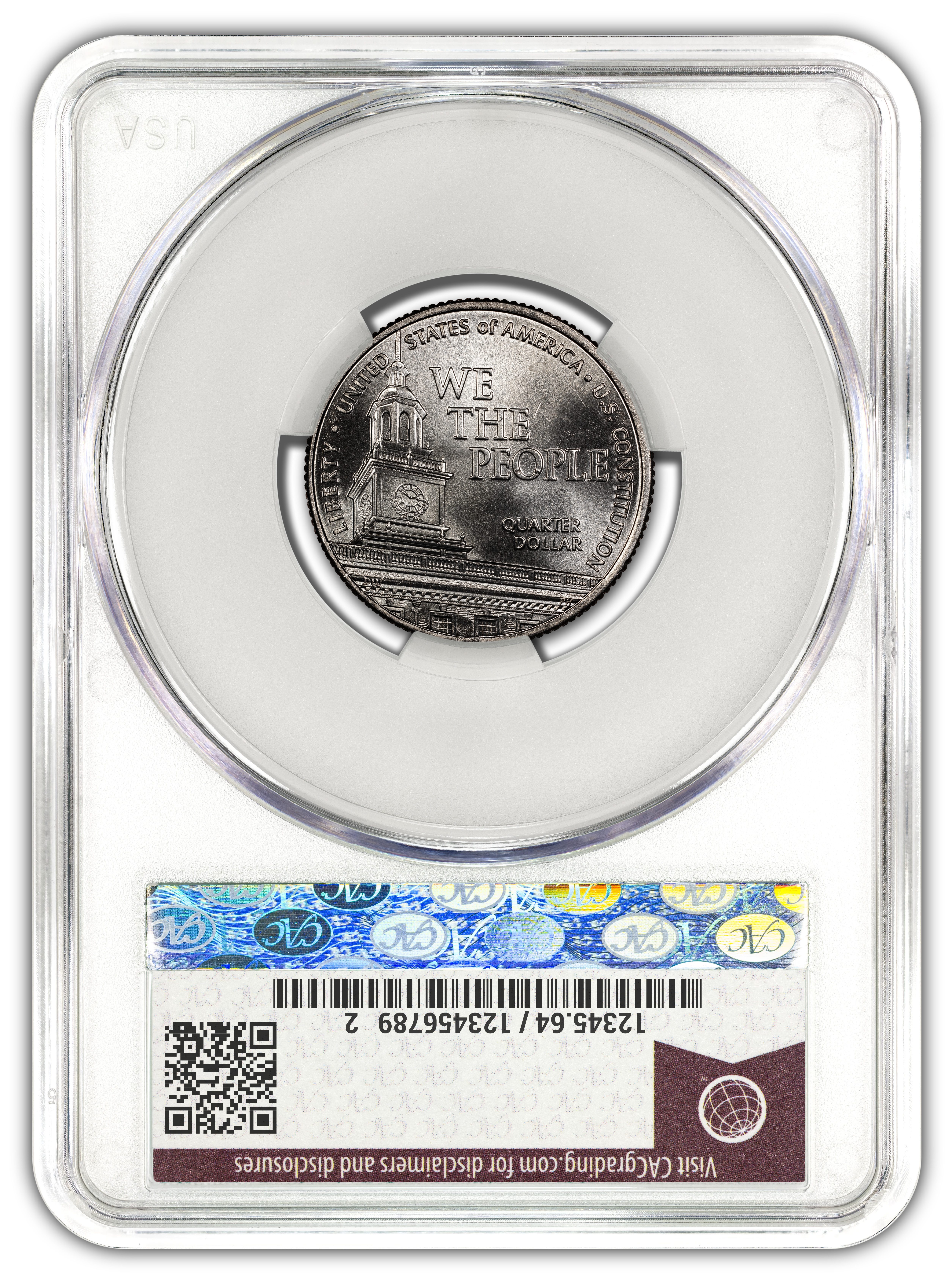 1776~2026-D U.S. Constitution Quarter - CAC MS64 Official Red Book® Label - Image 3