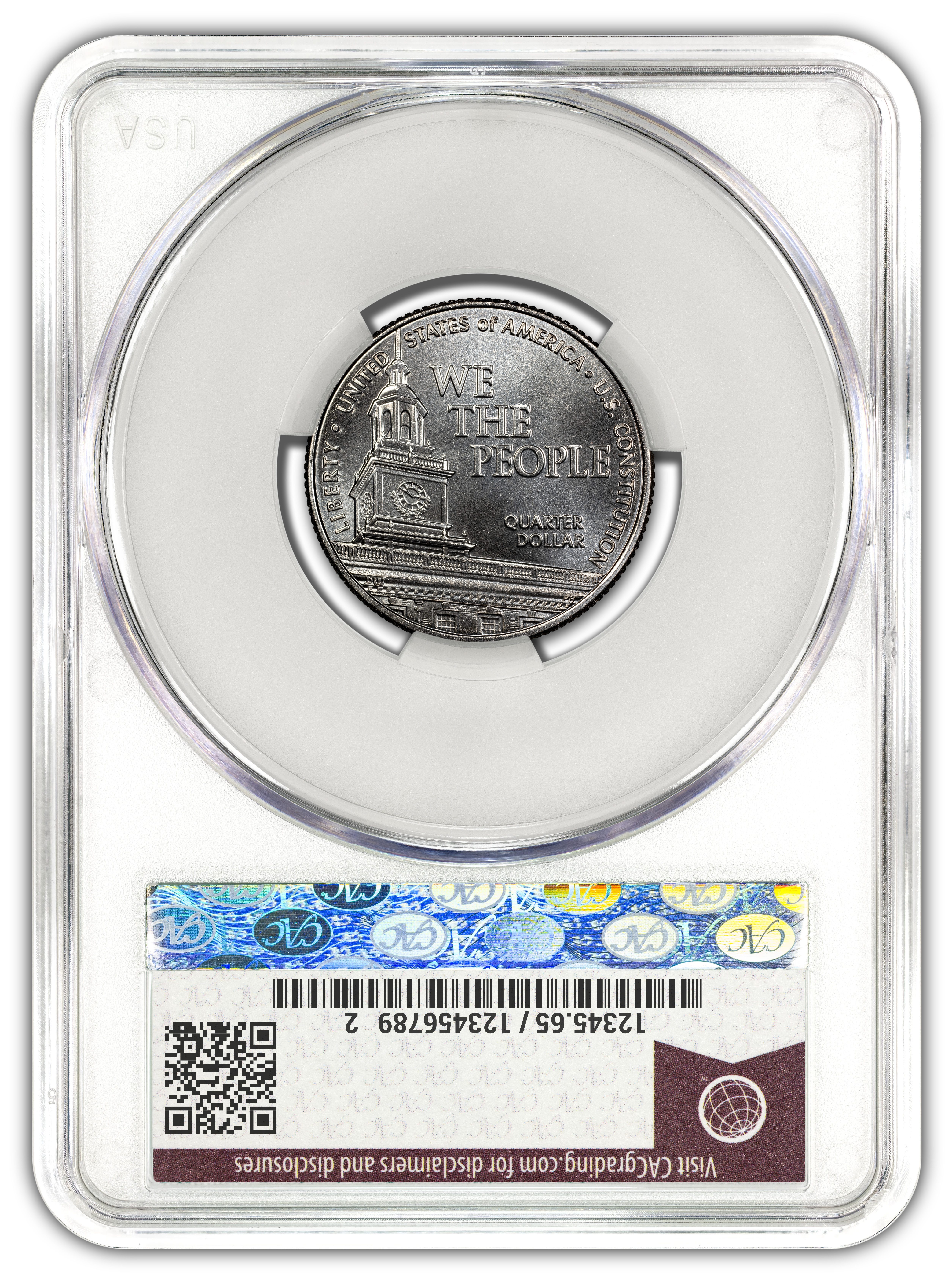1776~2026-D U.S. Constitution Quarter - CAC MS65 Official Red Book® Label - Image 2