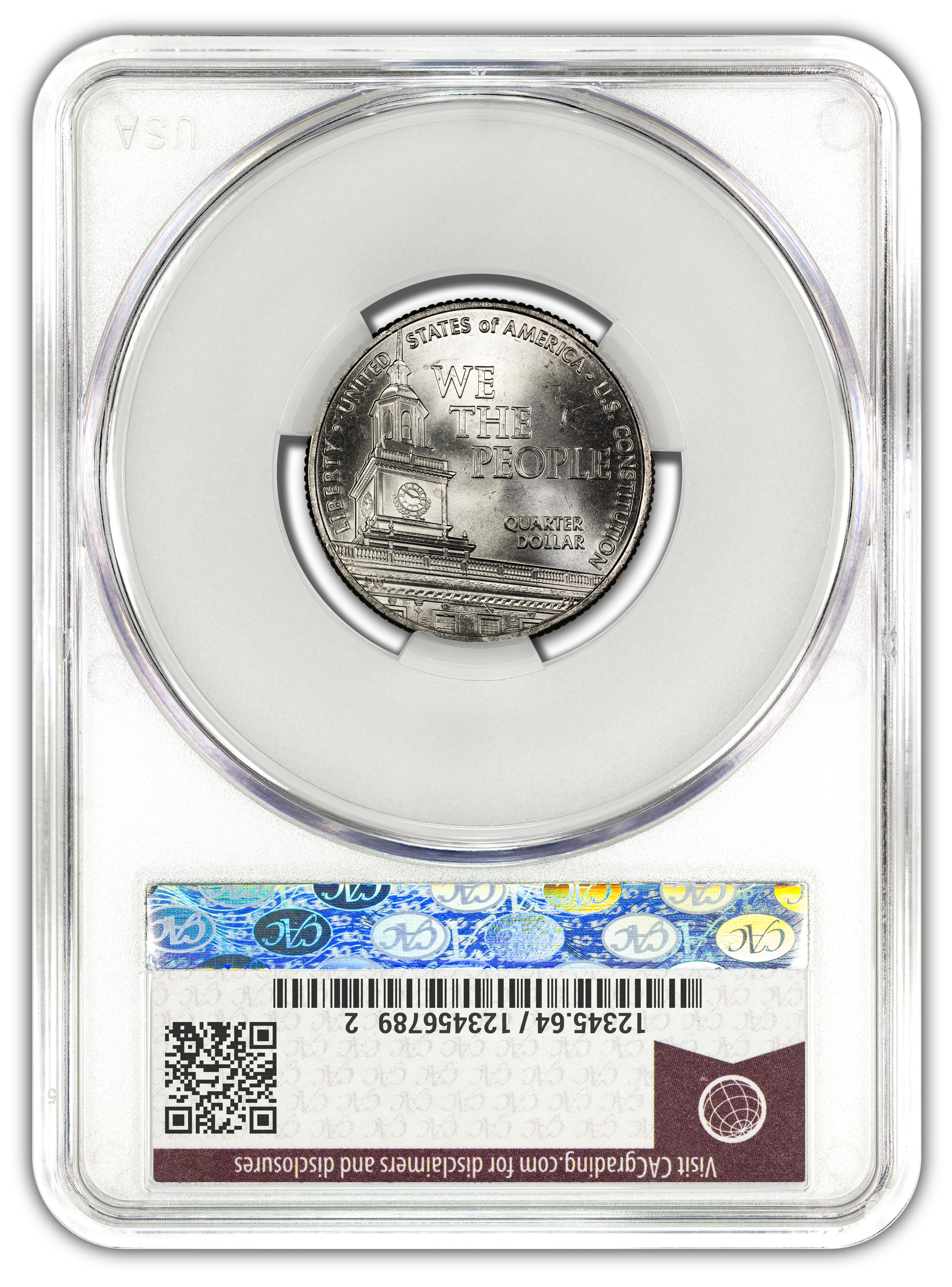 1776~2026-P U.S. Constitution Quarter - CAC MS64 Official Red Book® Label - Image 3