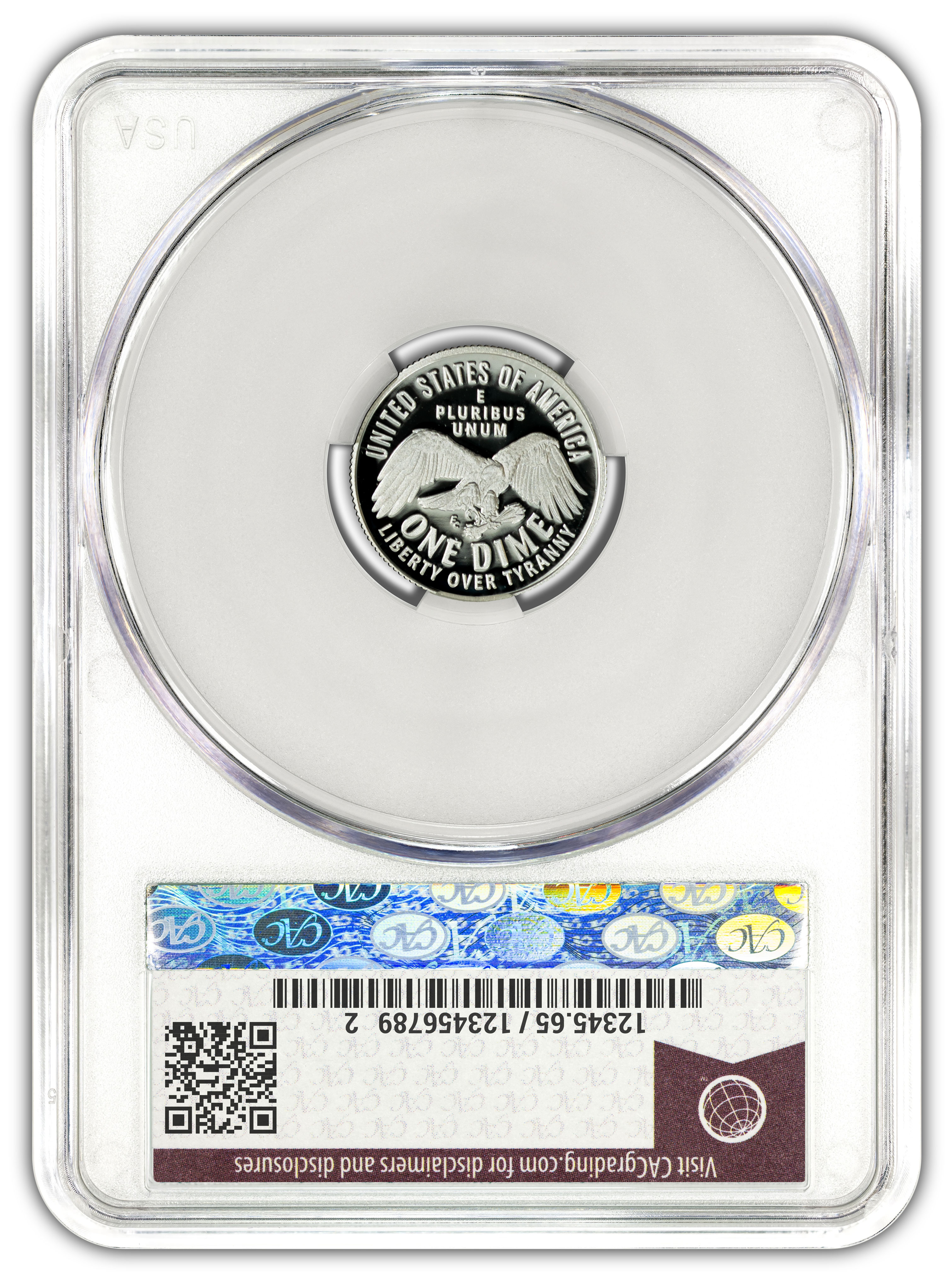 1776~2026-S Silver Proof Emerging Liberty Dime - CAC PR70DCAM Official Red Book® Label - Image 2