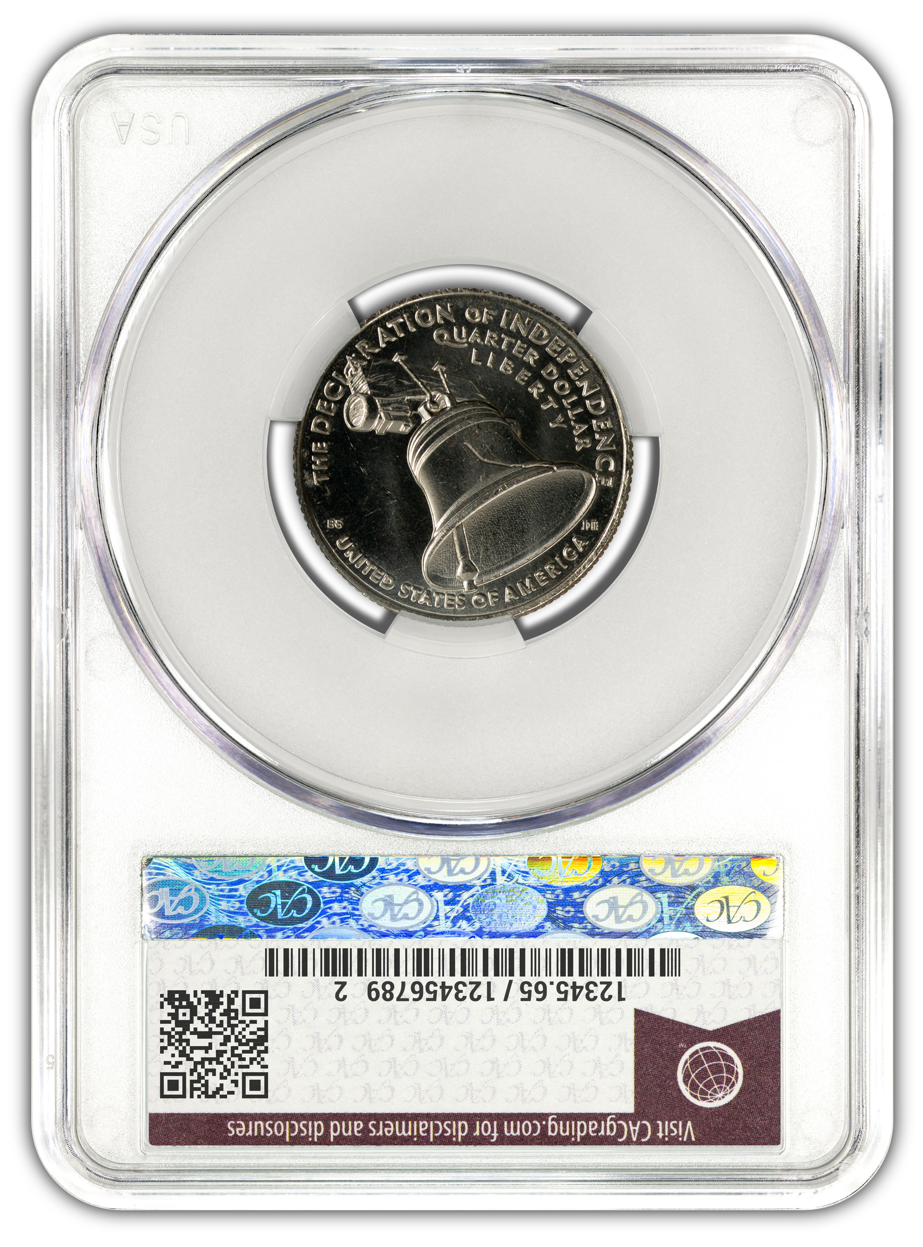 1776~2026 Declaration of Independence July 4th Privy Quarter - CAC MS64 Official Red Book® Label - Image 2