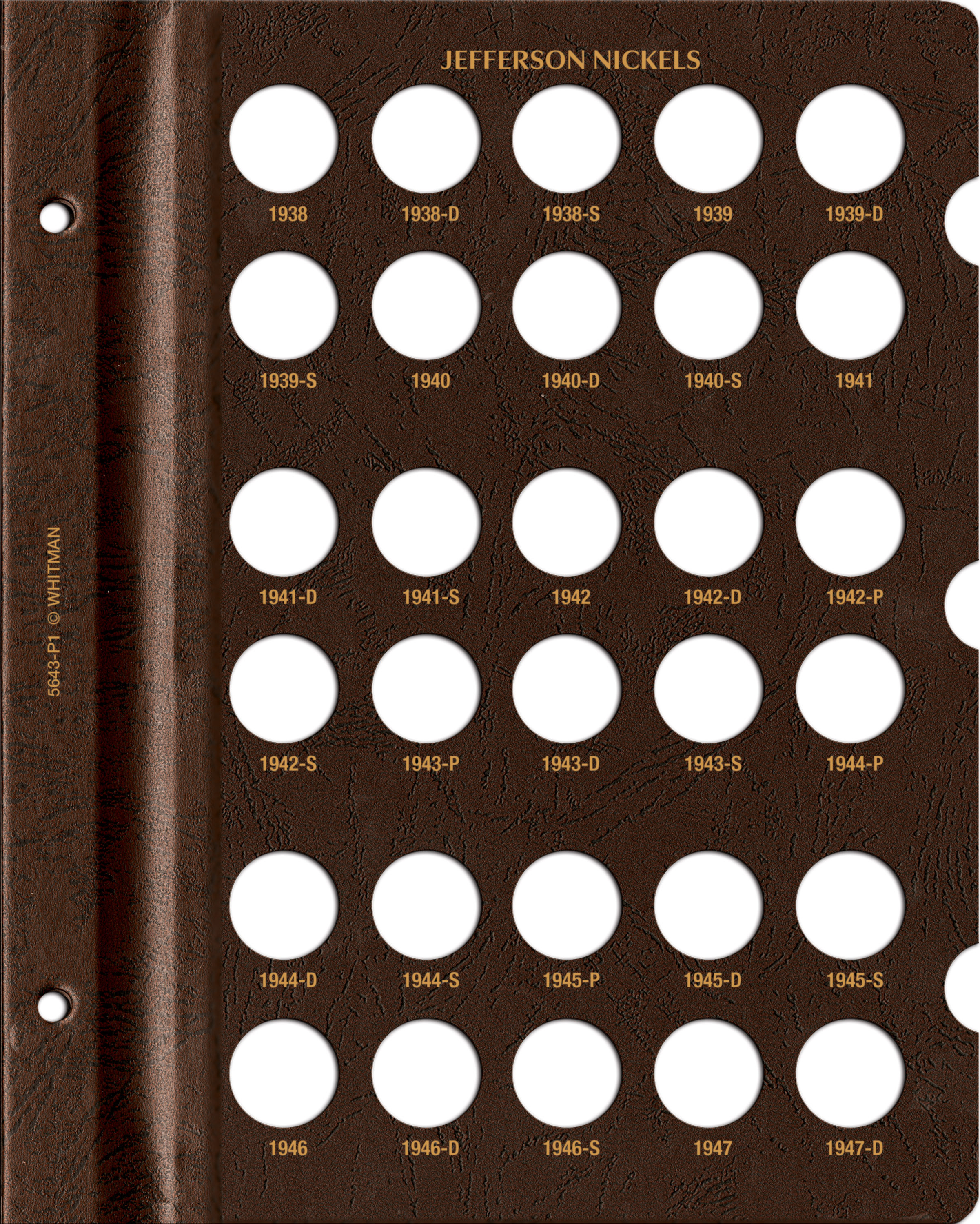 Whitman Prestige Coin Album – Jefferson Nickels: 1938-2003 Date & Mintmark Set