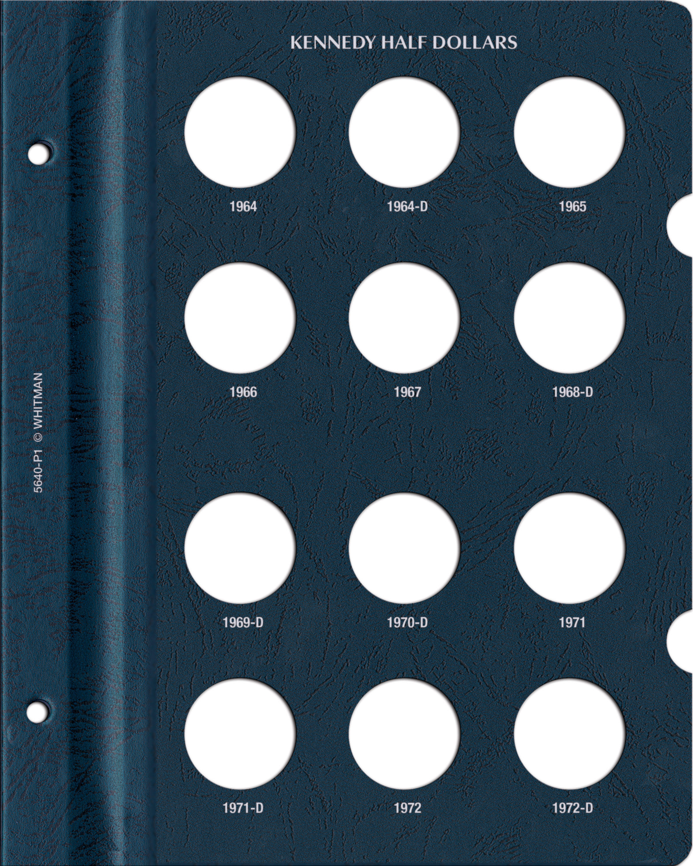 Whitman Prestige Coin Album – Kennedy Half Dollars: 1964-1996 Date & Mintmark Set