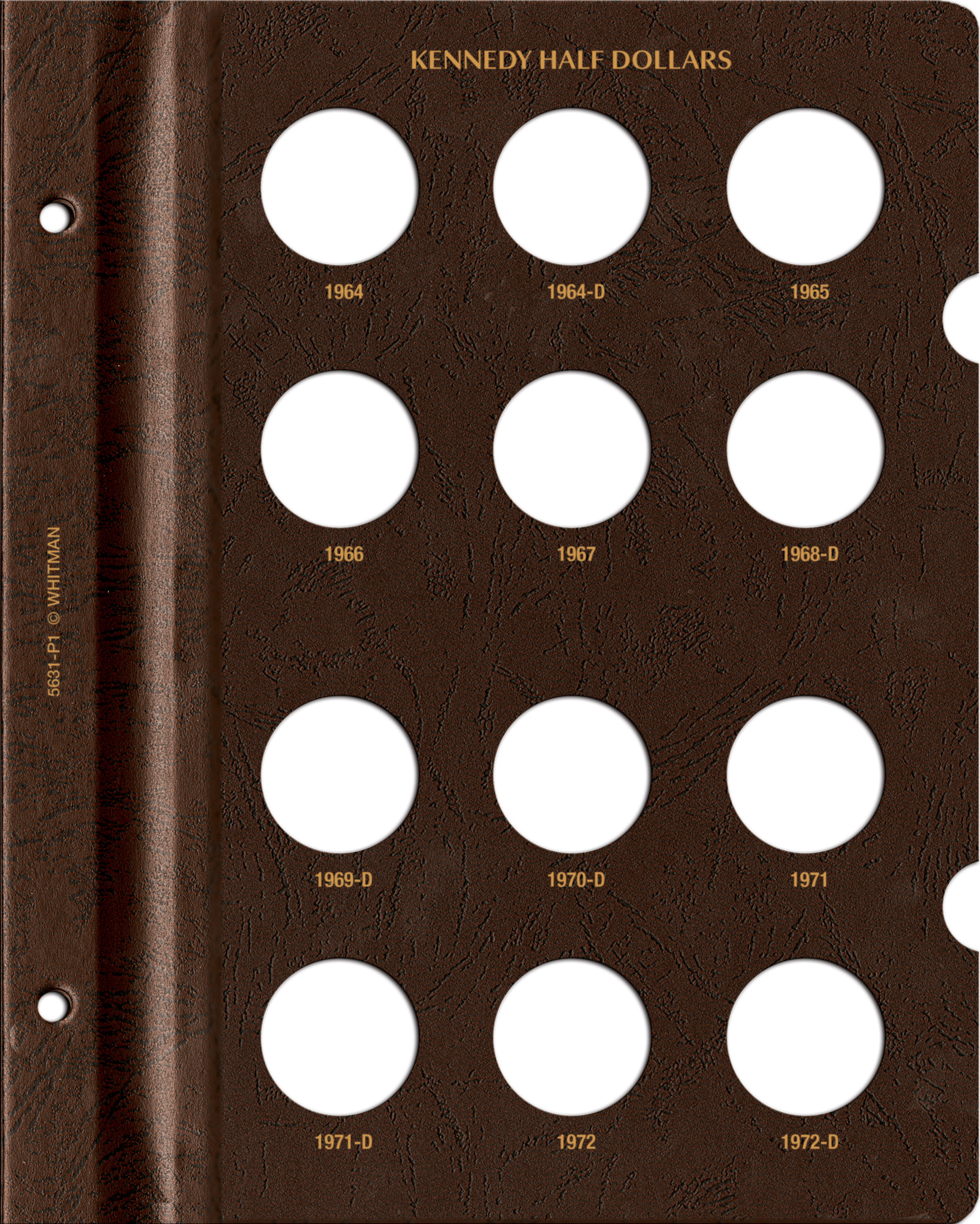 Whitman Prestige Coin Album – Kennedy Half Dollars: 1964-1996 Date & Mintmark Set
