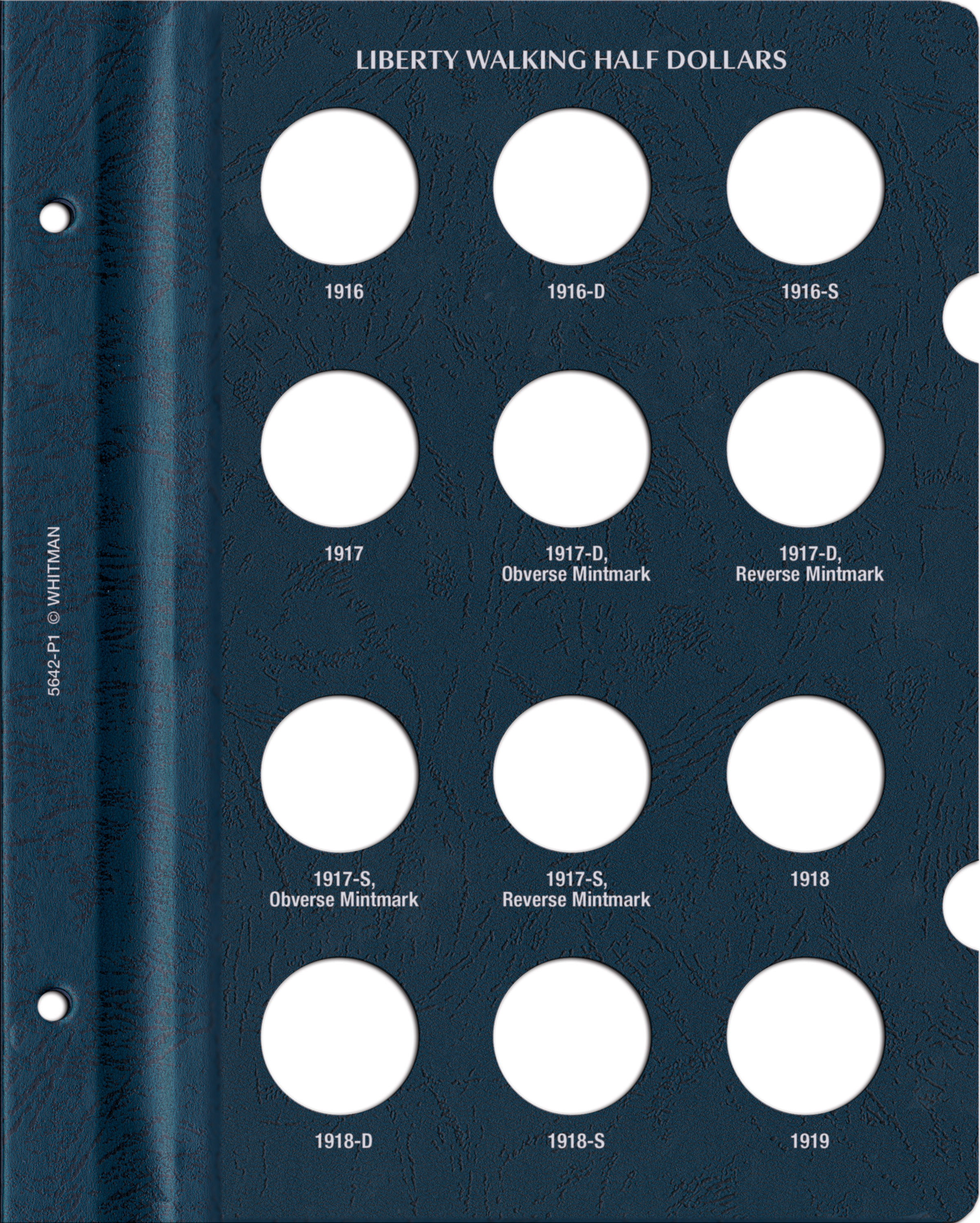 Whitman Prestige Coin Album – Liberty Walking Half Dollars 1916-1947 Date & Mintmark Set