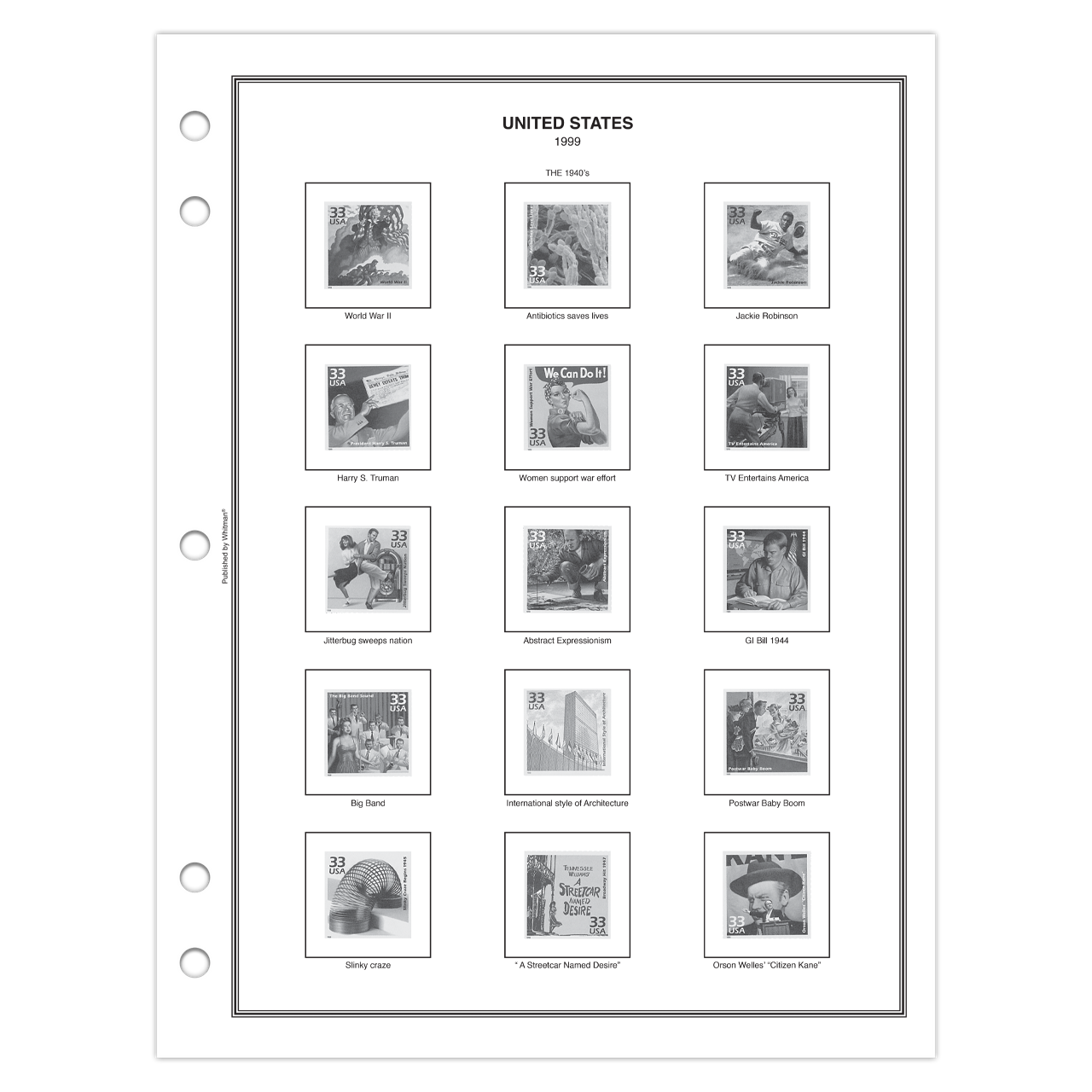 Plate Block Stamp Album Bundle Set, Volume A-C — 1901-2023