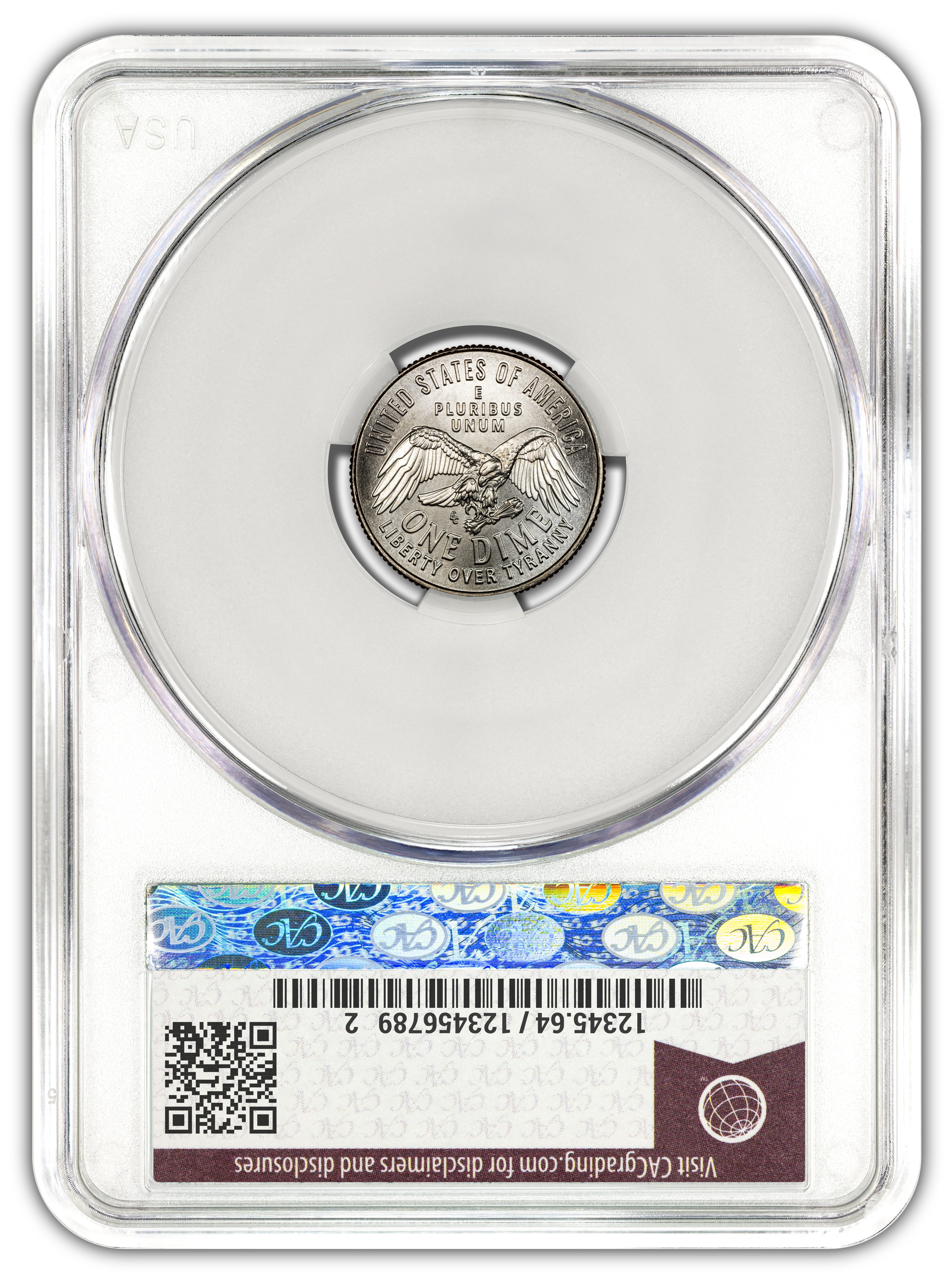 1776~2026-P Emerging Liberty Dime – CAC MS64 Official Red Book® Label - Image 2
