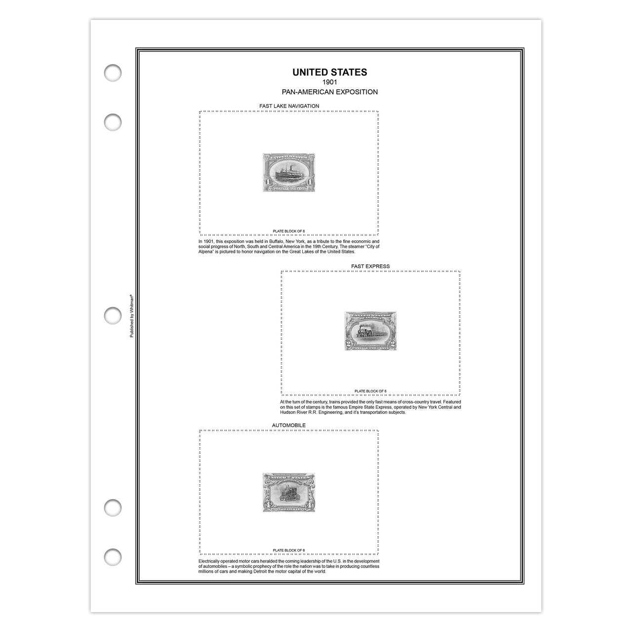 Plate Block Stamp Album Bundle Set, Volume A-C — 1901-2023