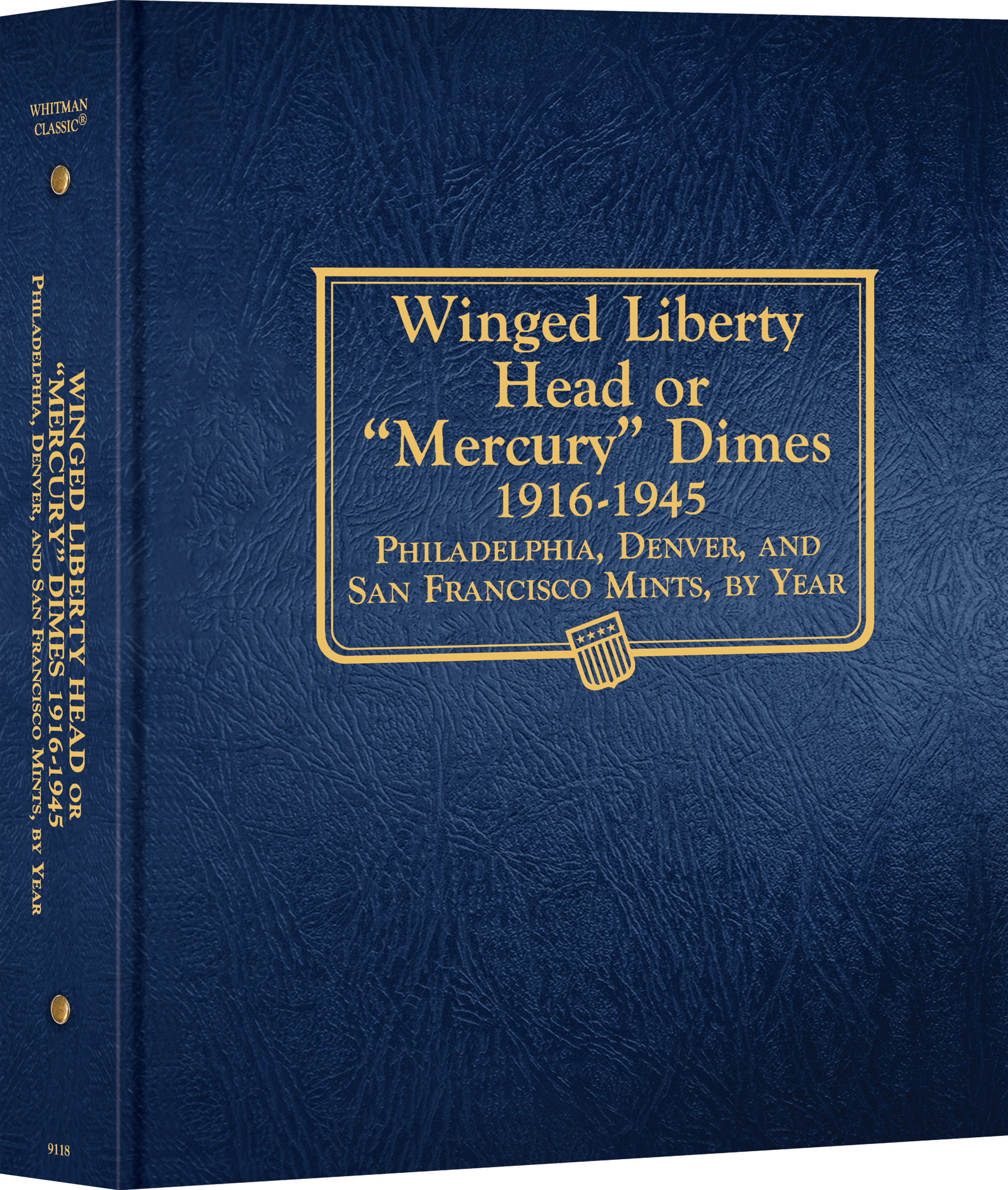Whitman Classic® Coin Album – Mercury (Winged Liberty Head) Dimes: 1916-1945 (P, D, & S Mints)