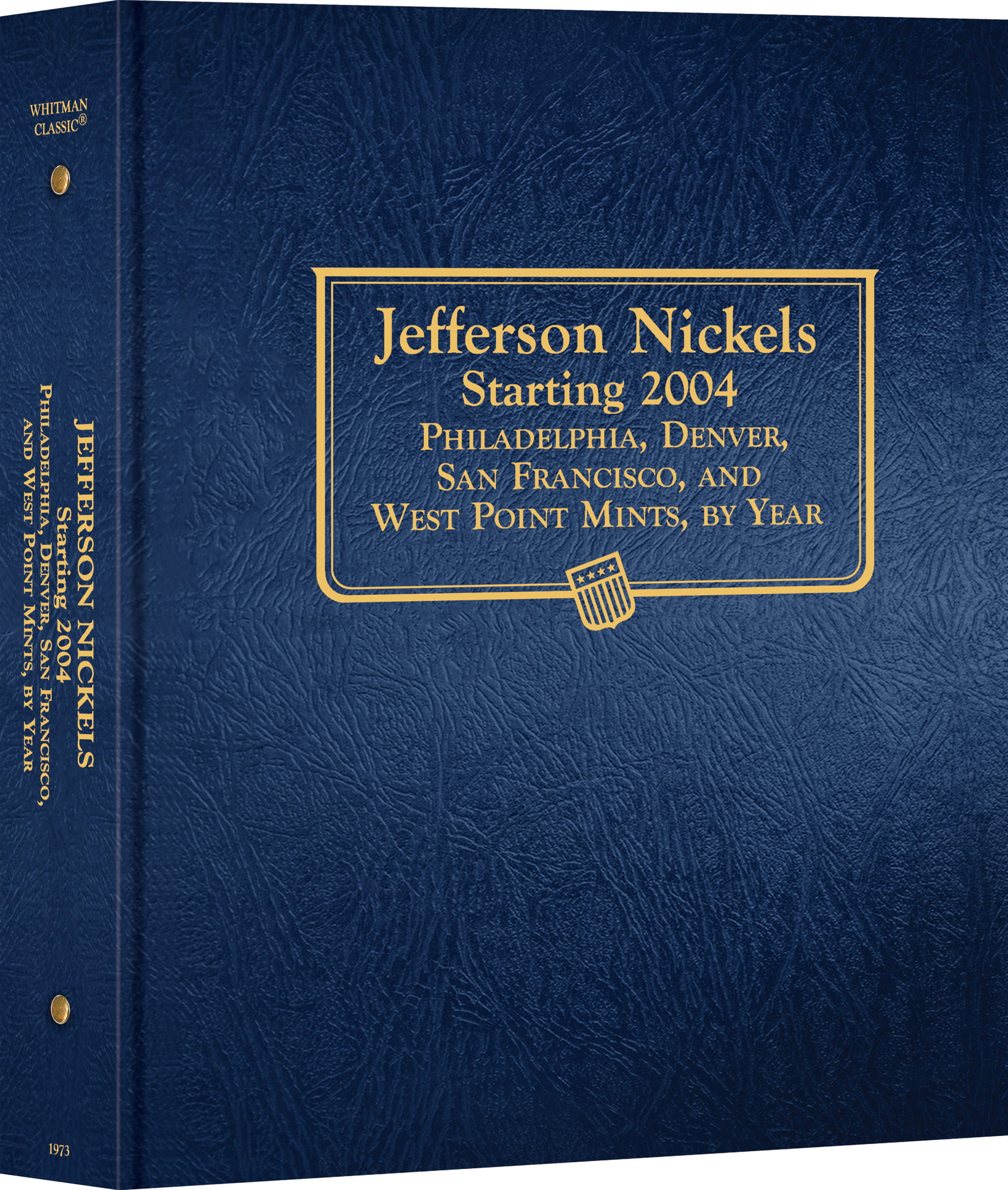 Whitman Classic® Coin Album – Jefferson Nickels Volume #2: Starting 2004 (P, D, S, & W Mints) – Coin Album (Blue)