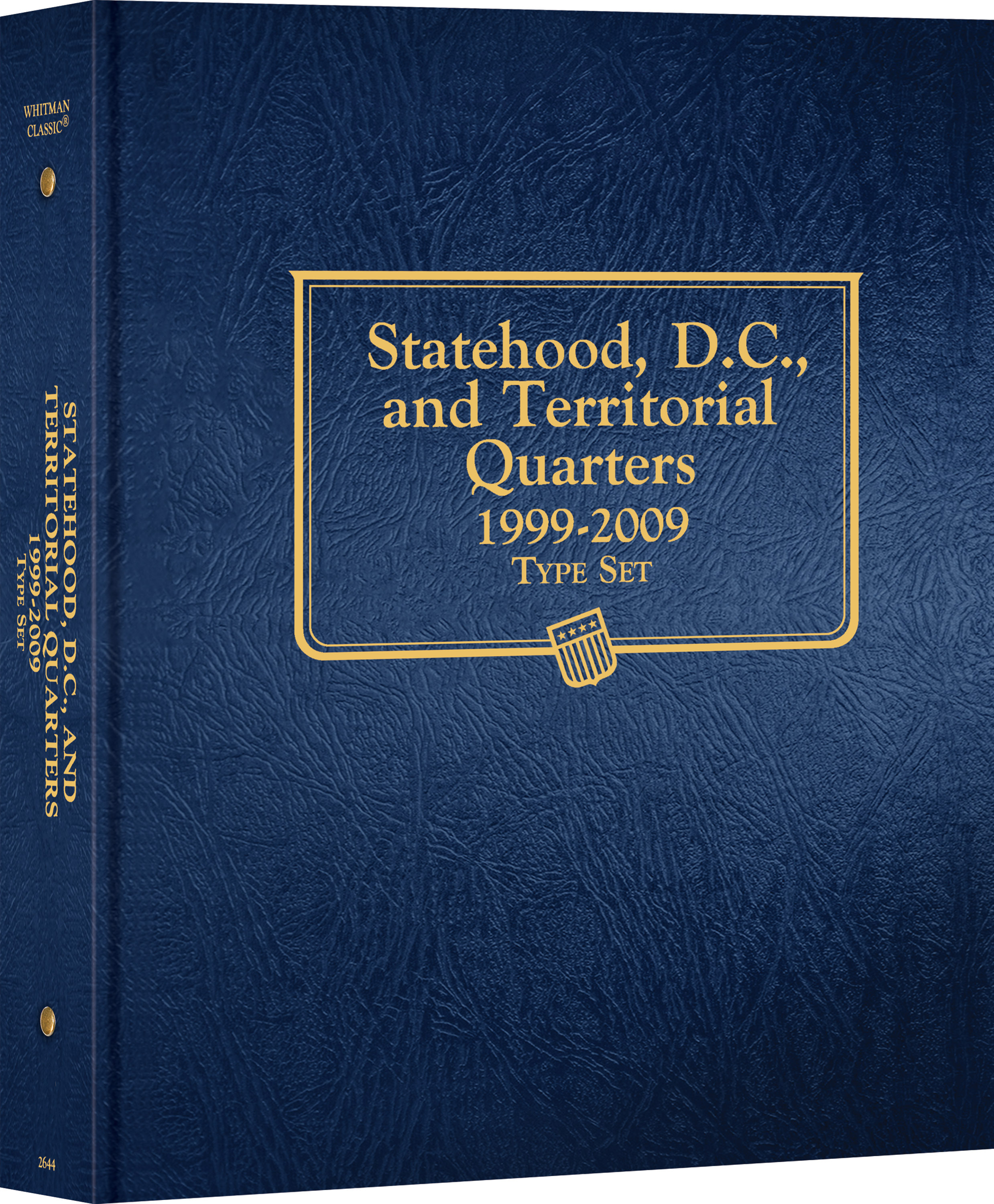 Whitman Classic® Coin Album – Statehood, D.C. & Territorial Quarters: 1999-2009 (Single Mint) – Coin Album (Blue)