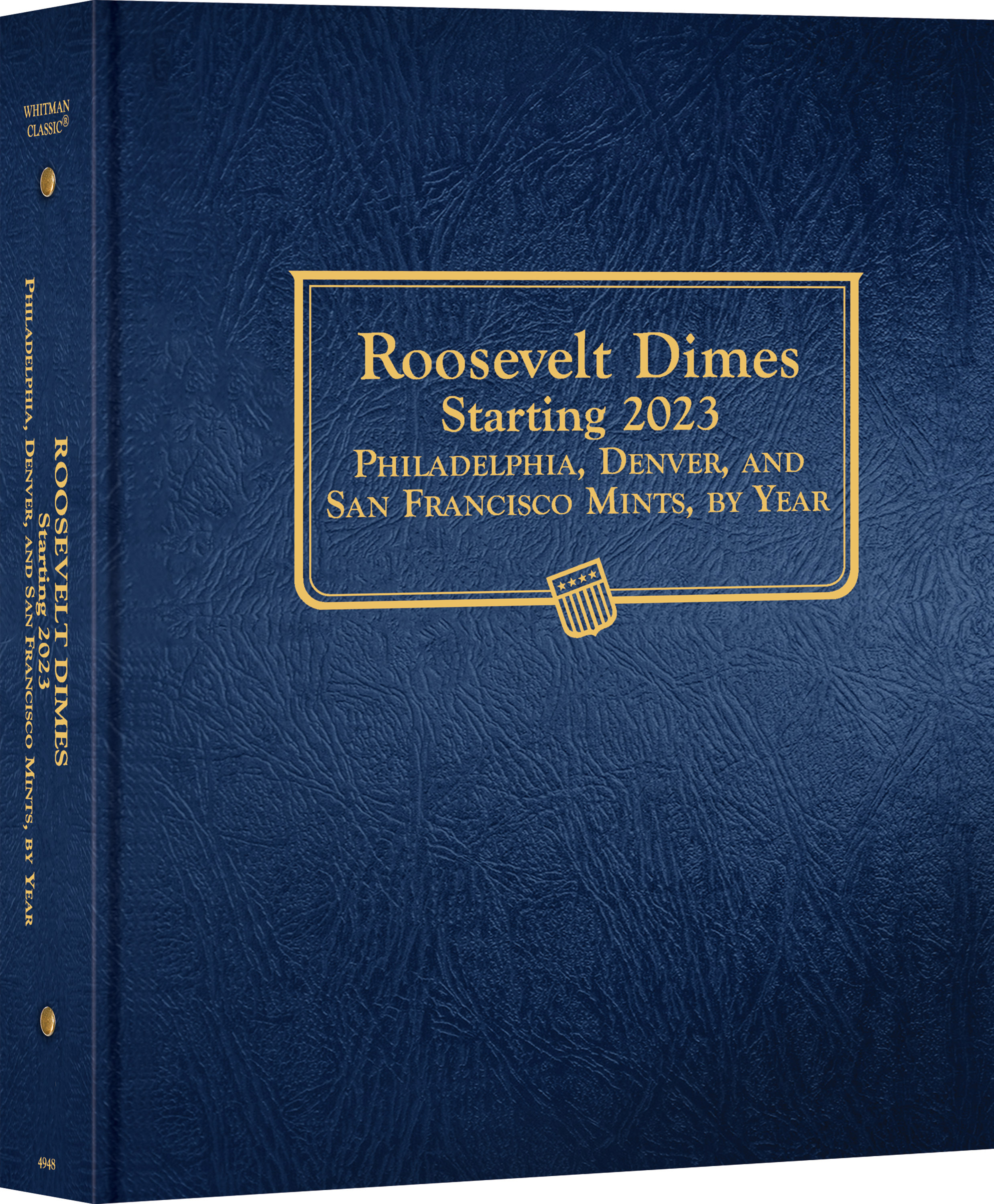 Whitman Classic® Coin Album – Roosevelt Dimes Volume #2: Starting 2023 (P, D, & S Mints) – Coin Album (Blue)