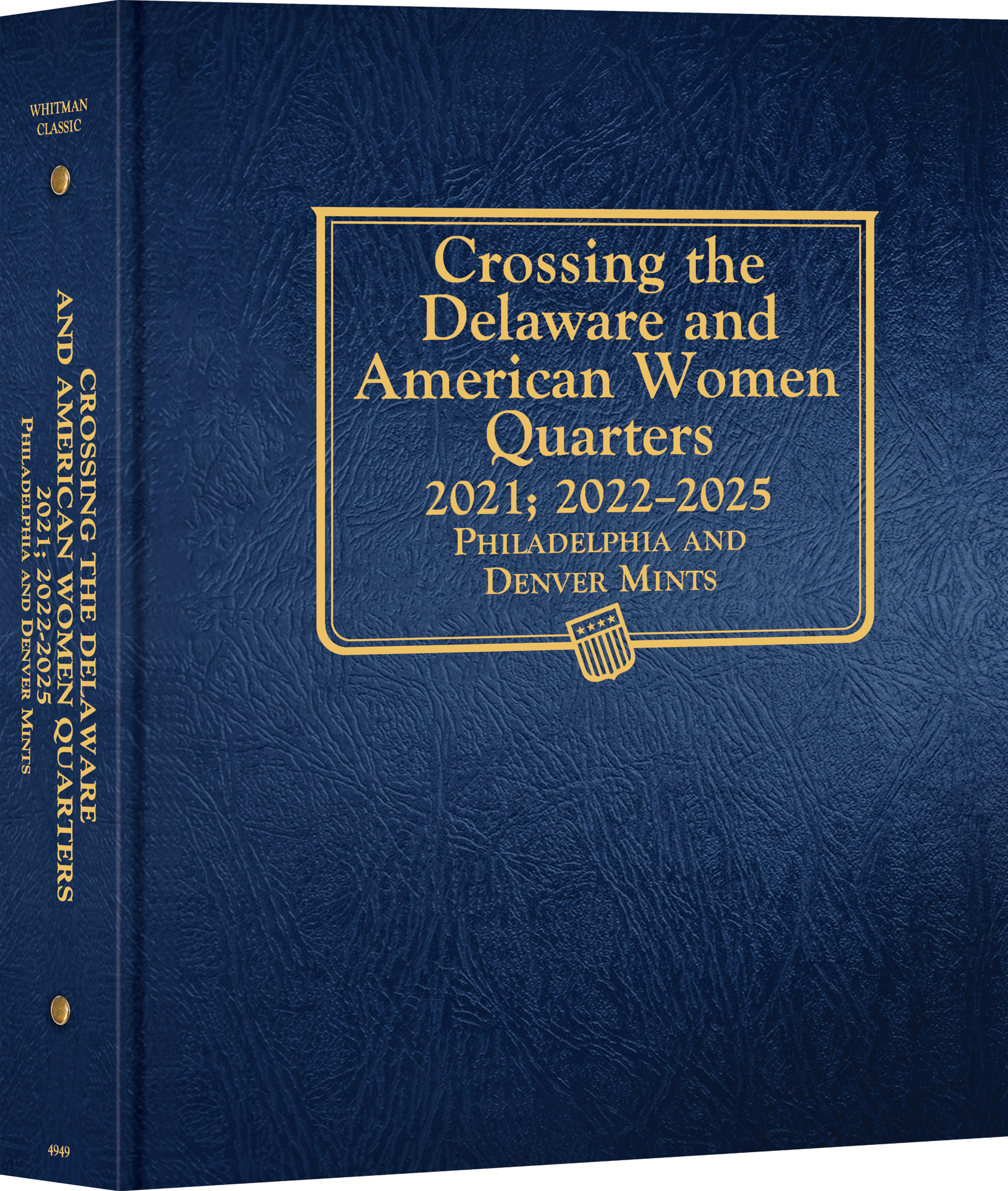 Whitman® Classic Coin Album – Crossing the Delaware & American Women Quarters: 2021-2025 (P & D Mints) – Coin Album (Blue)