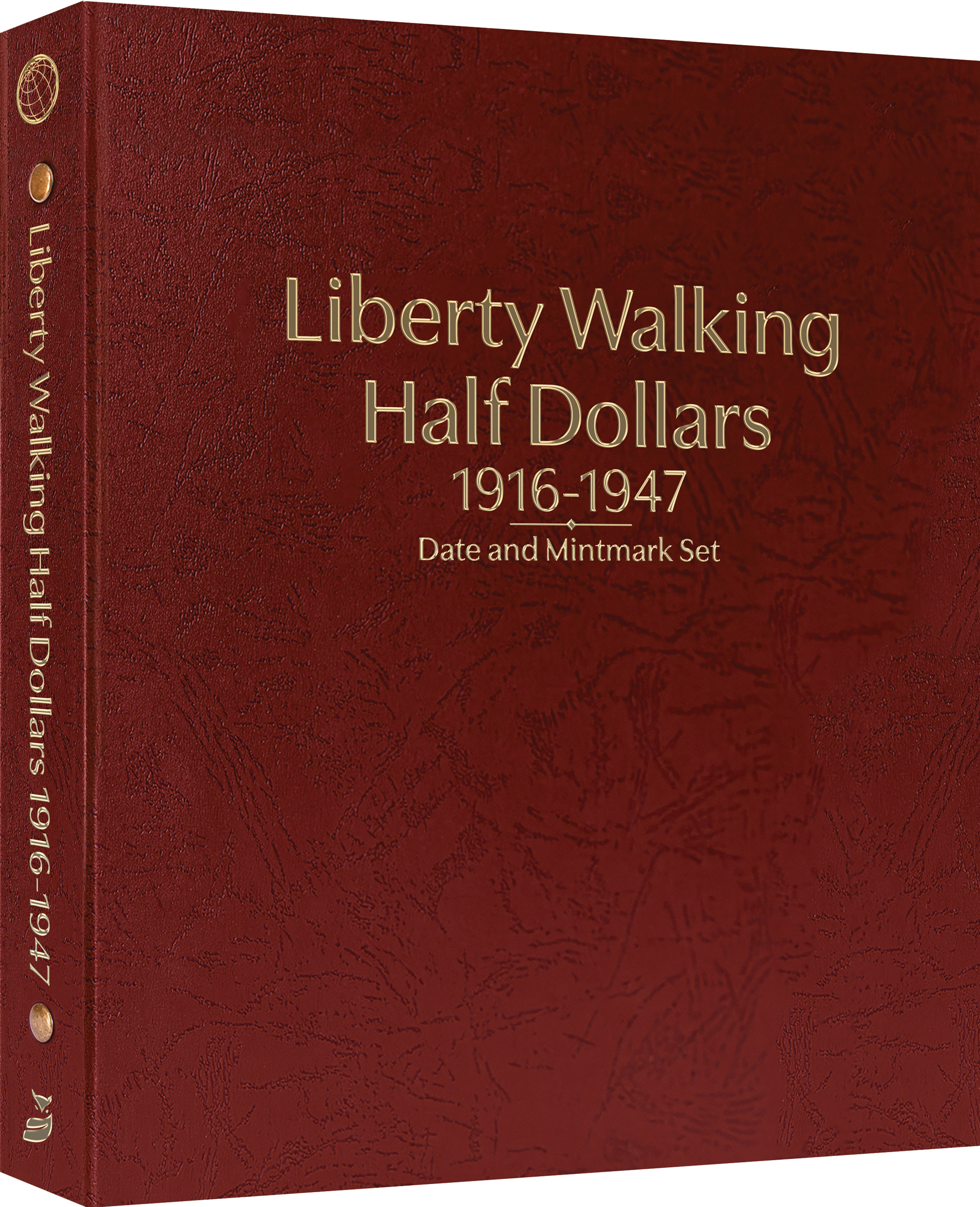Whitman Prestige Coin Album – Liberty Walking Half Dollars 1916-1947 Date & Mintmark Set – Coin Album (Burgundy)