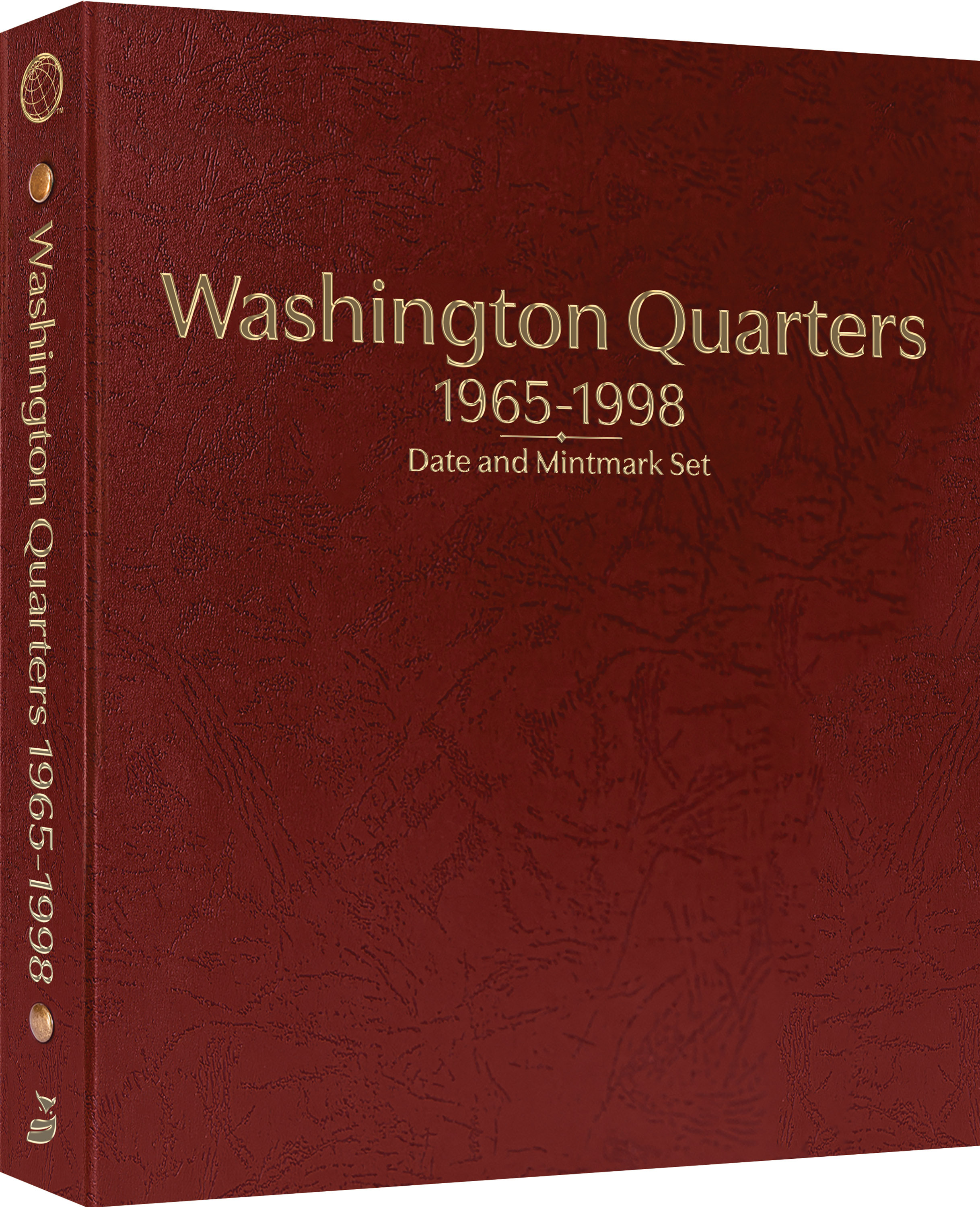 Whitman Prestige Coin Album – Washington Quarters: 1965-1998 Date & Mintmark Set – Coin Album (Burgundy)