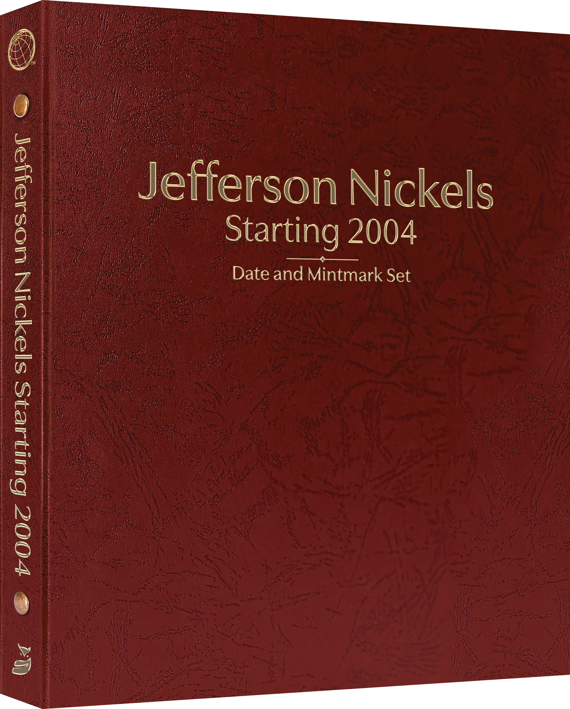 Whitman Prestige Coin Album – Jefferson Nickels: Starting 2004 Date & Mintmark Set – Coin Album (Burgundy)