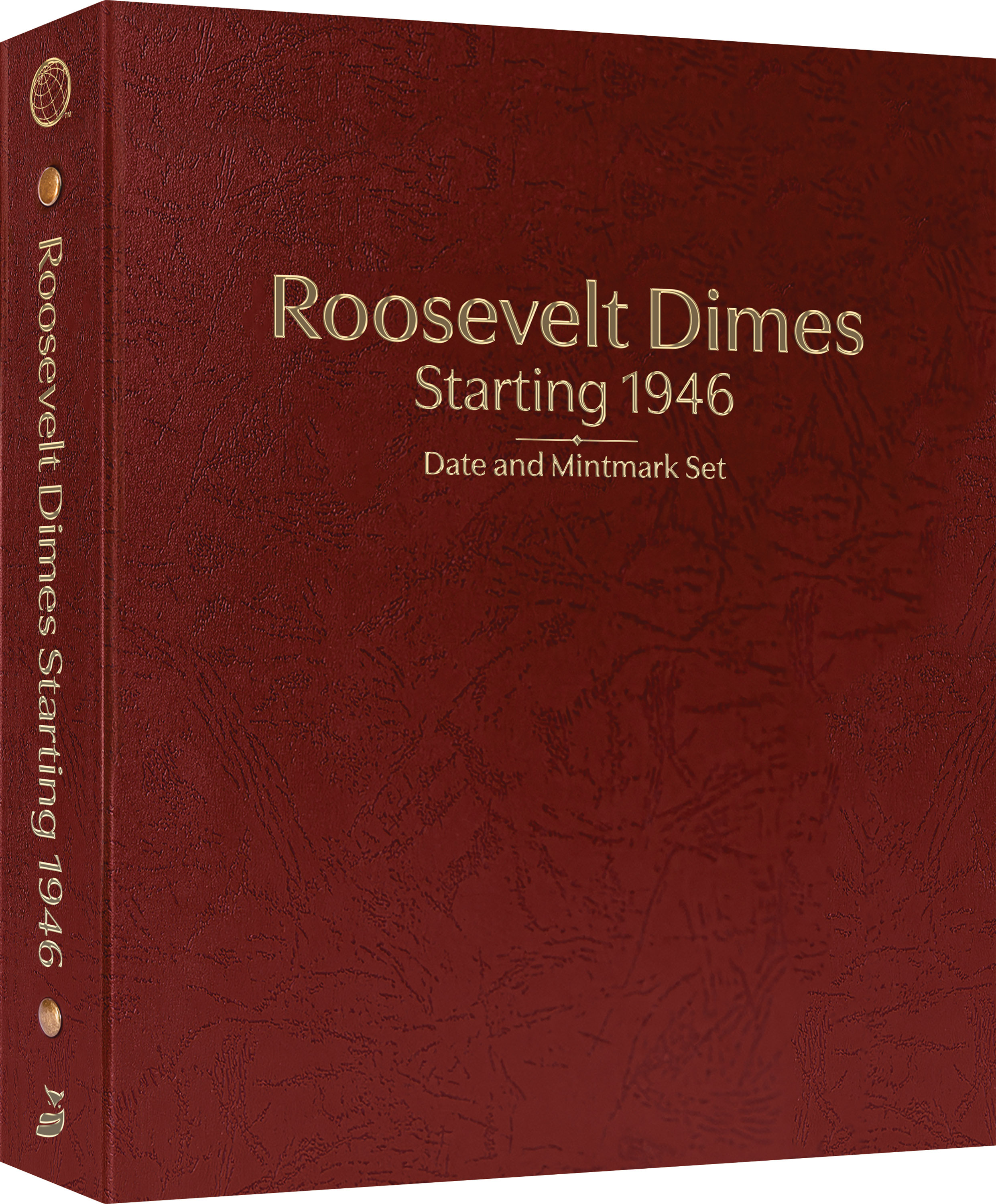 Whitman Prestige Coin Album – Roosevelt Dimes: Starting 1946 Date & Mintmark Set – Coin Album (Burgundy)