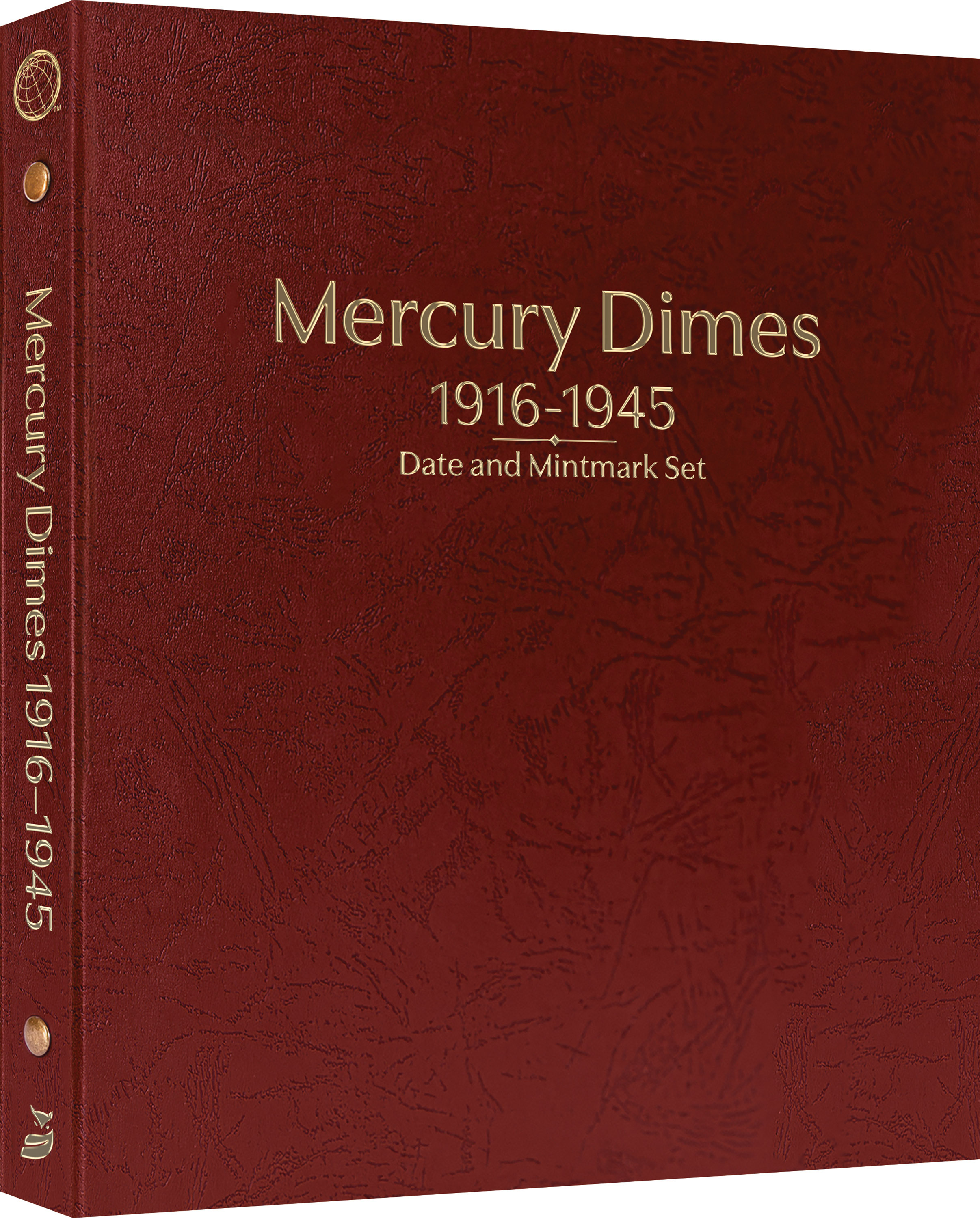 Whitman Prestige Coin Album – Roosevelt Dimes: Starting 1946 Date & Mintmark Set – Coin Album (Burgundy)