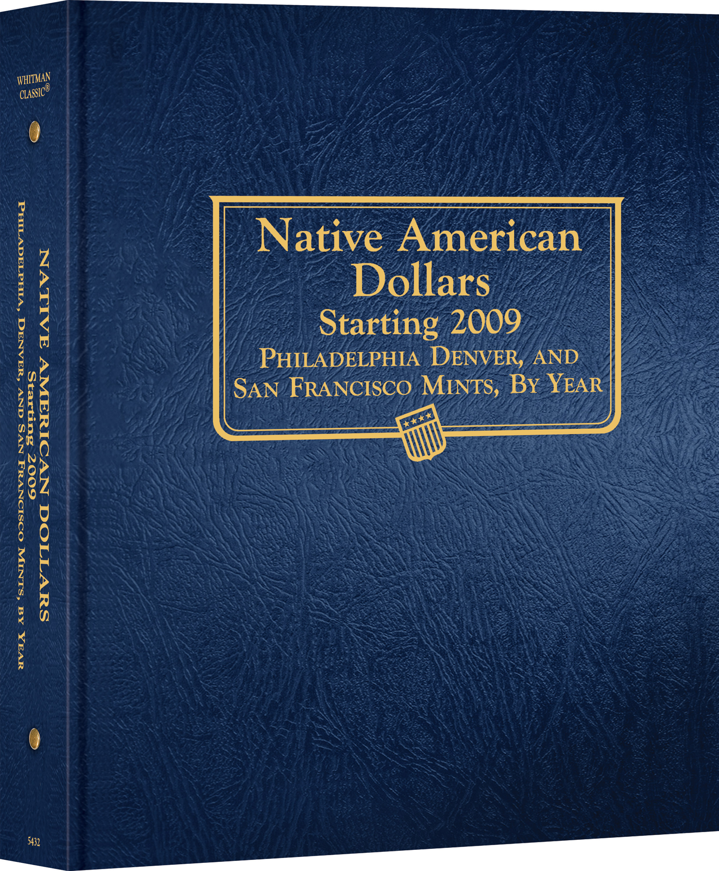 Whitman Classic® Coin Album – Native American Dollars: Starting 2009 (P, D, & S Mints) – Coin Album (Blue)