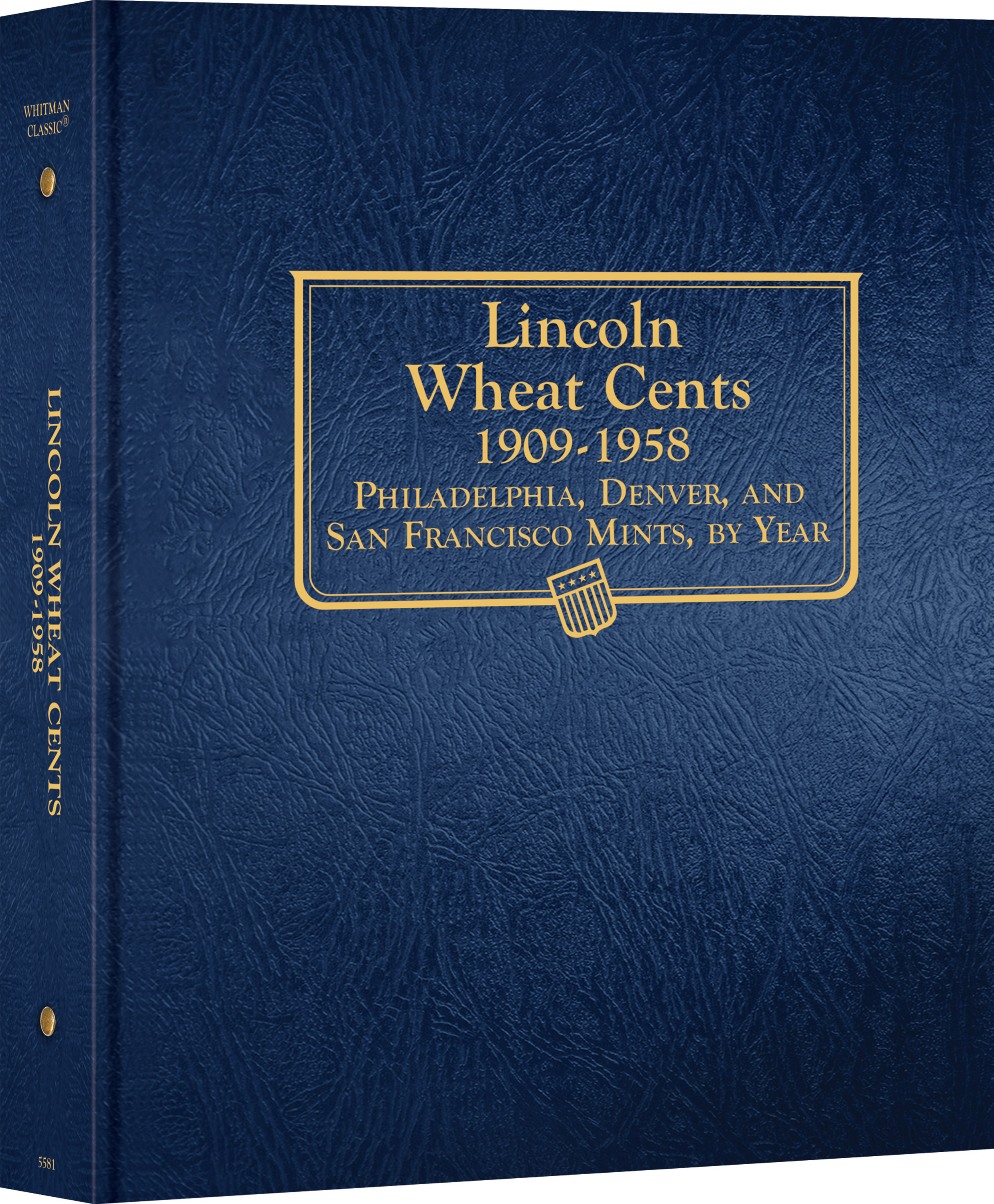 Whitman Classic® Coin Album – Lincoln Wheat Cents: 1909-1958 (P, D, & S mints) – Coin Album (Blue)