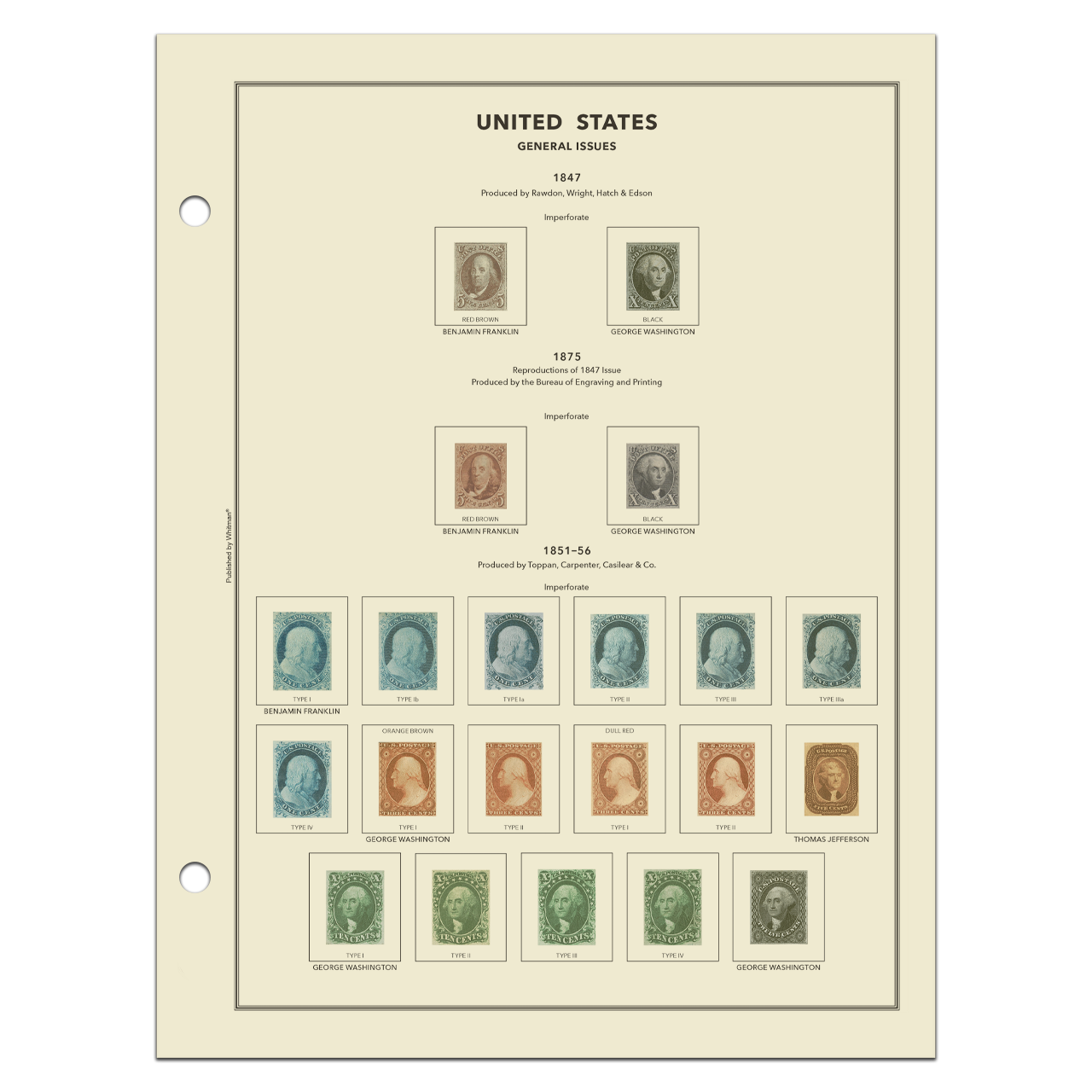 H.E. Harris United States Classic Stamp Album Complete — 1845-2000