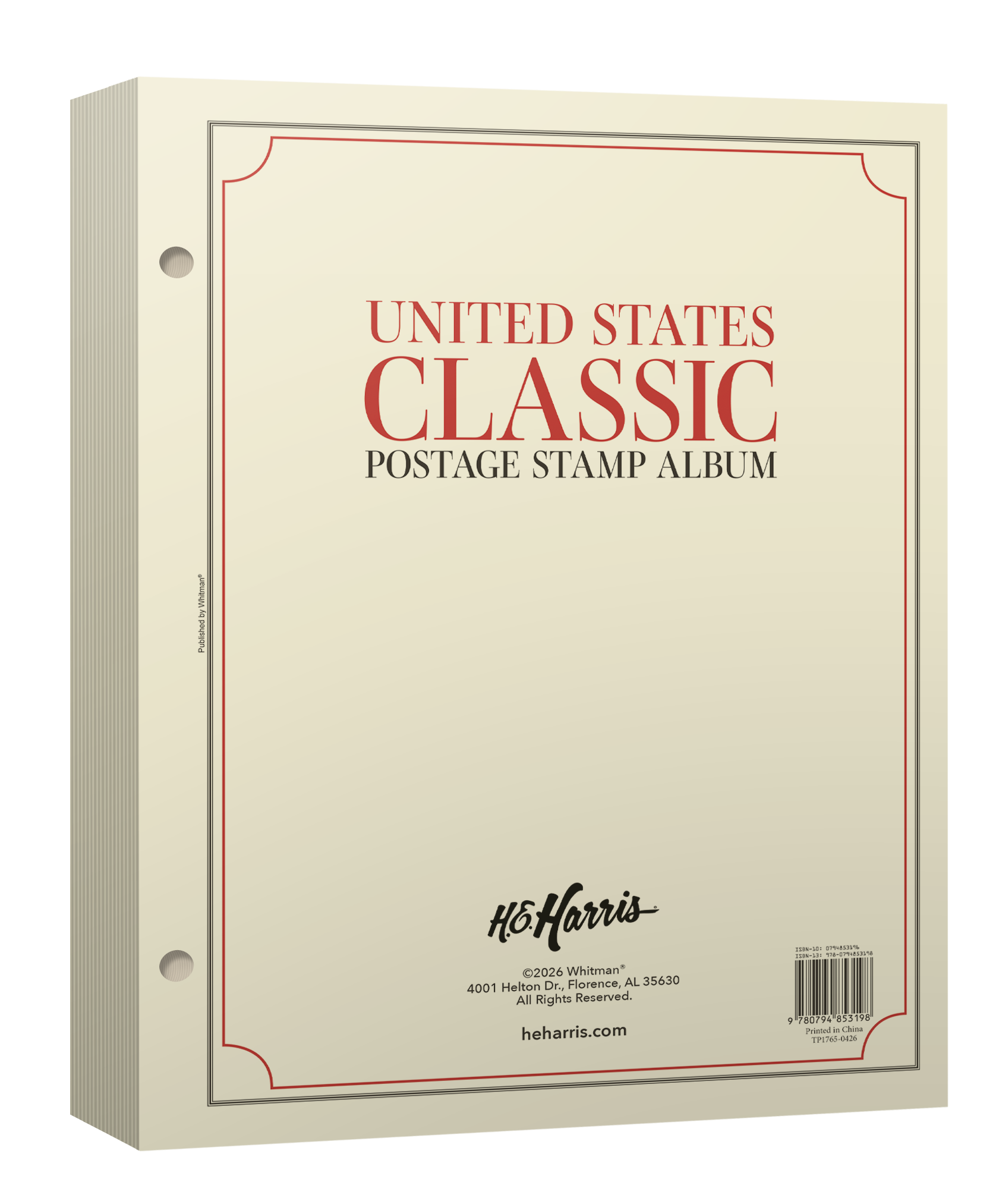 H.E. Harris United States Classic Stamp Album Pages Only — 1845-2000