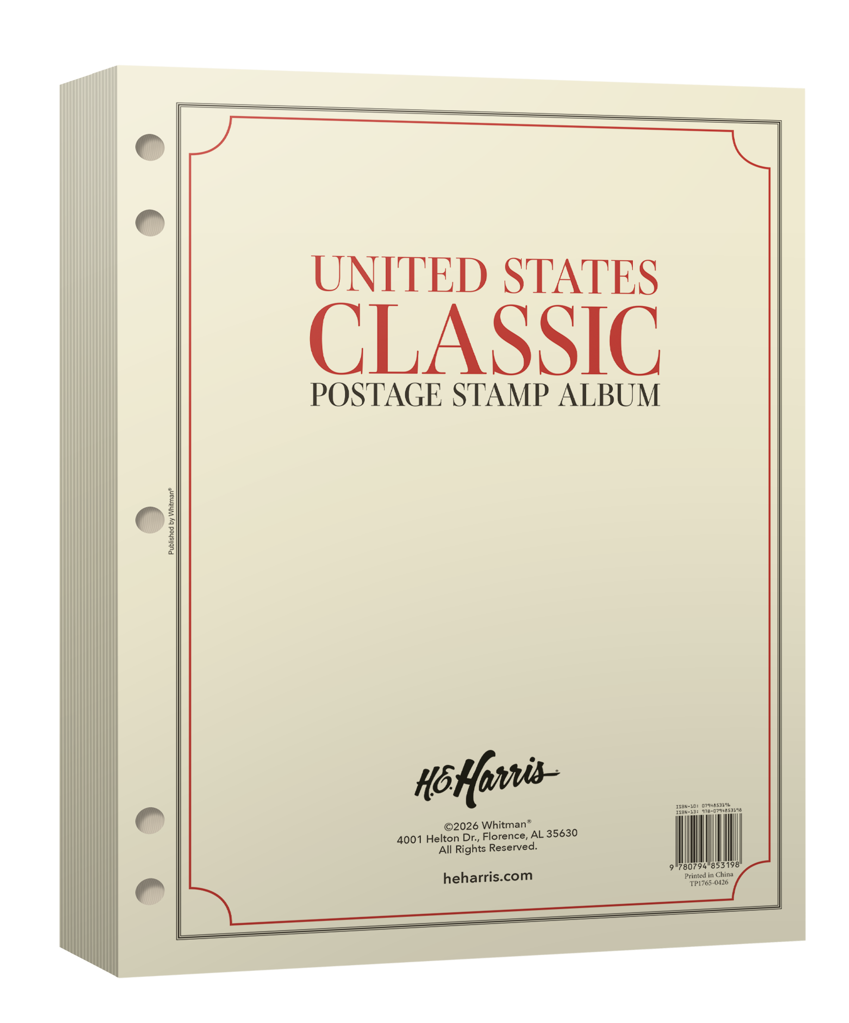 H.E. Harris United States Classic Stamp Album Pages Only — 1845-2000