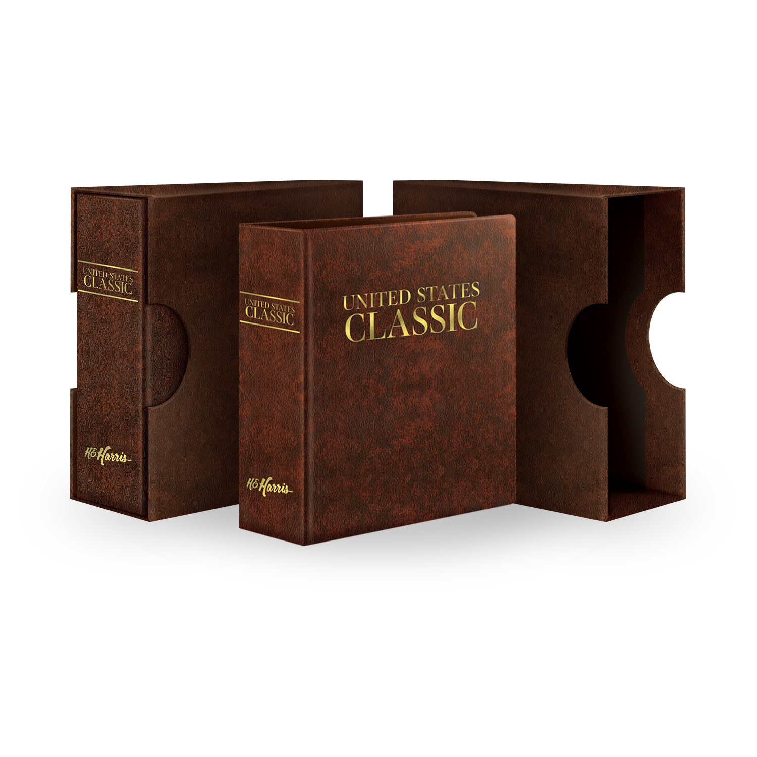 H.E. Harris United States Classic Stamp Album Binder & Slipcase Only