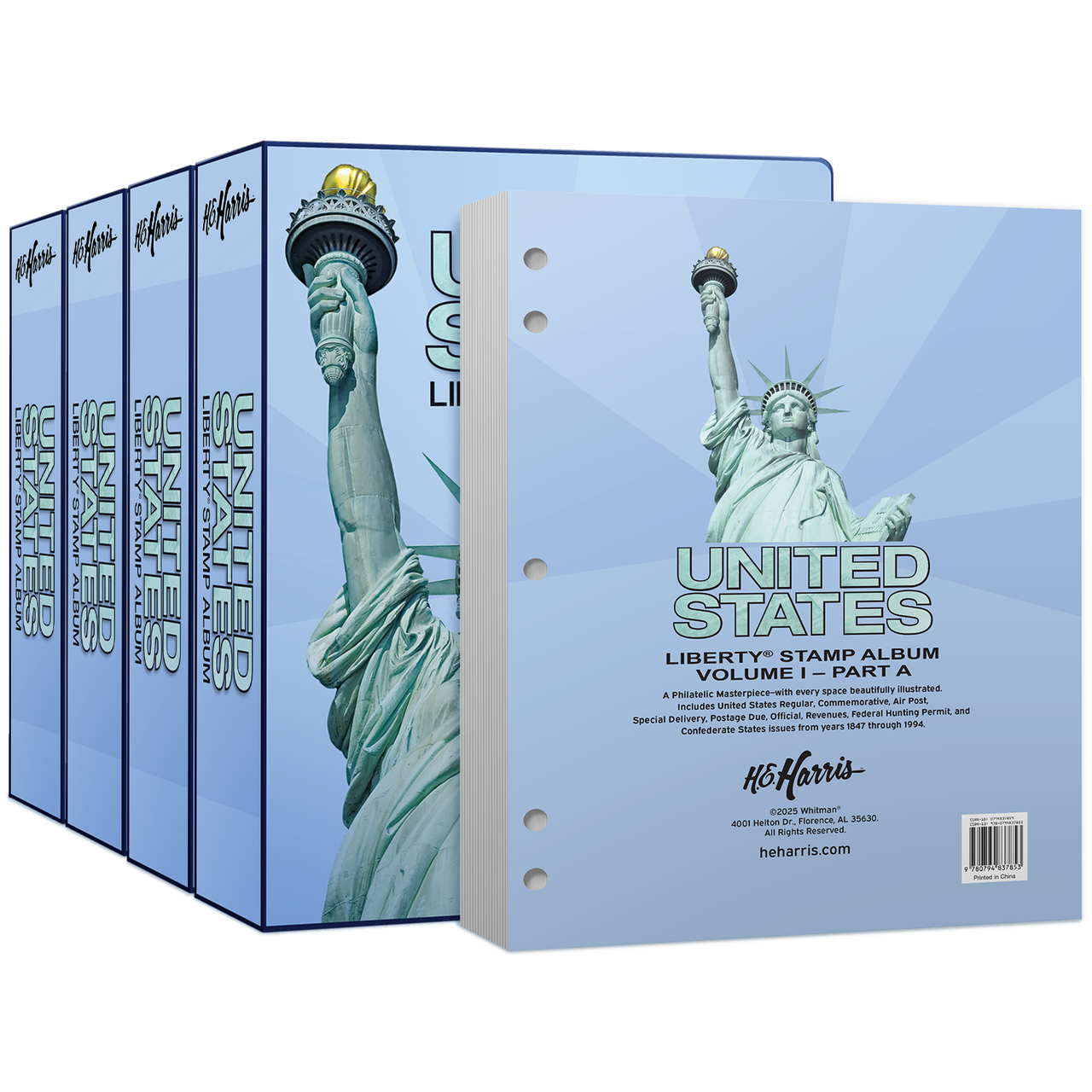 Plate Block Stamp Album Bundle Set, Volume A-C — 1901-2023